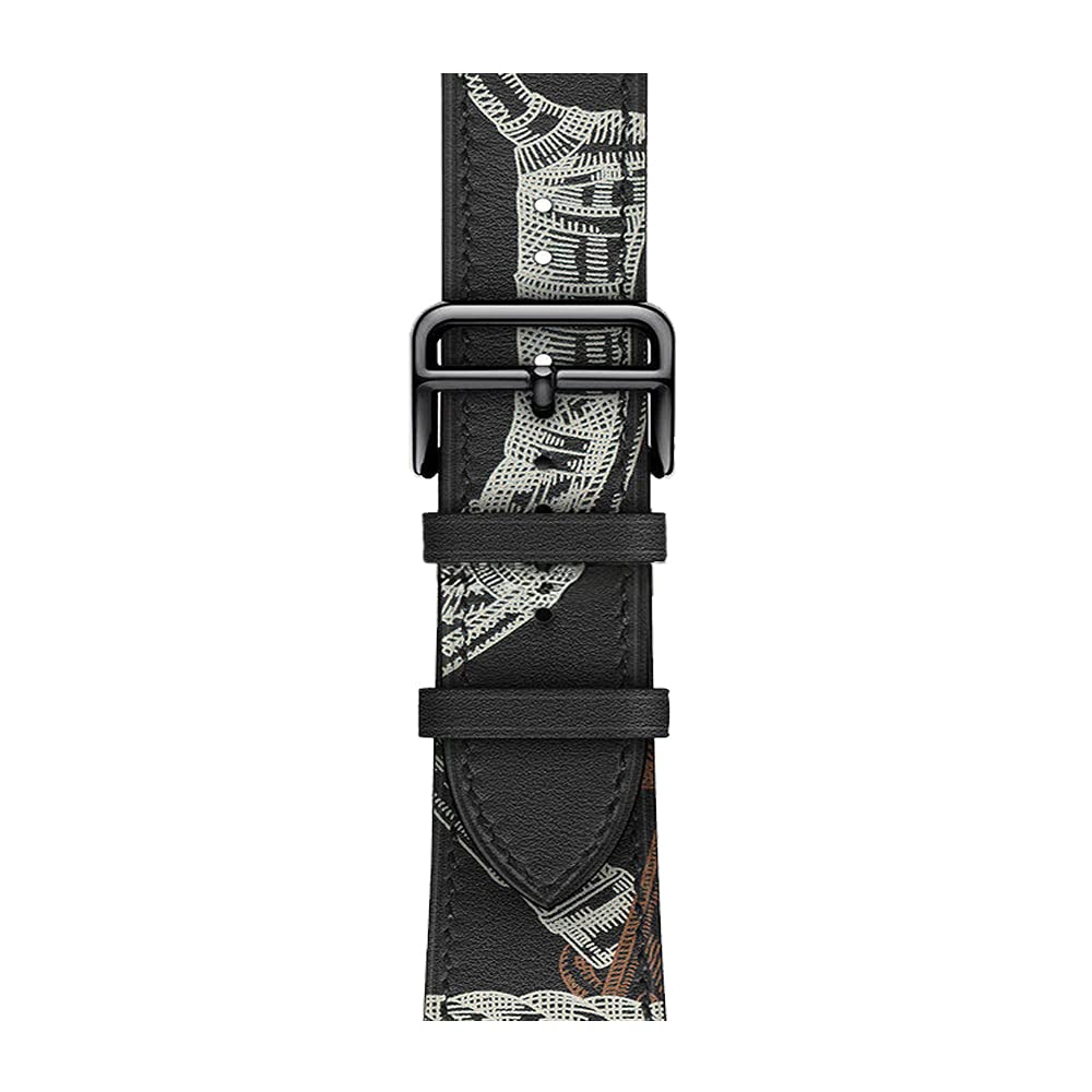 Genuine Leather Band for Apple Watch 38mm 40mm 41mm 42mm 44mm 45mm - Compatible with Series 7/6/5/4/3/2/1/SE - Premium Replacement Strap for Work, Gym & Everyday Wear