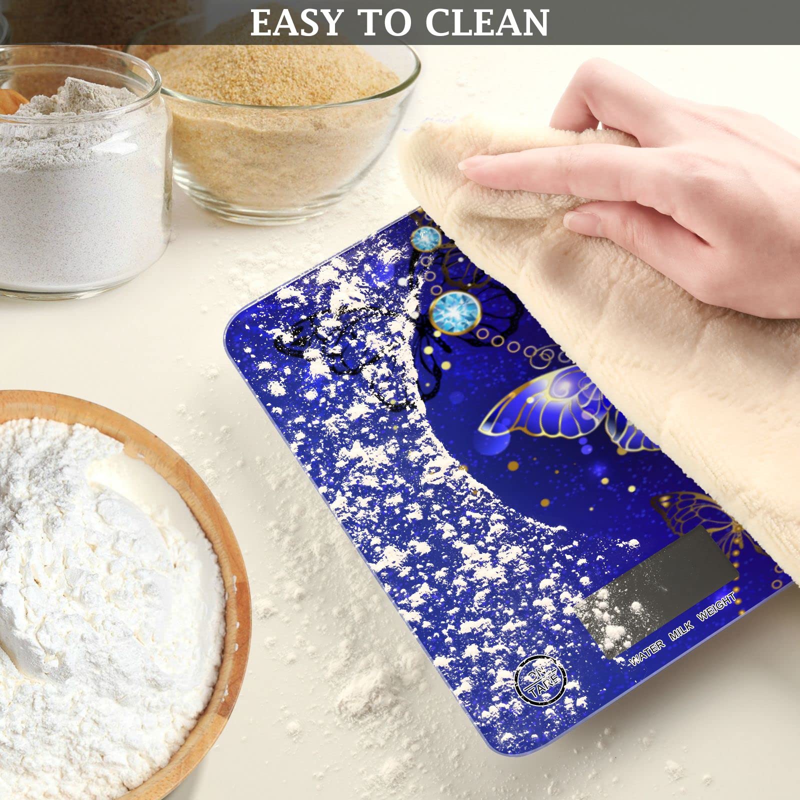 **Precision Digital Kitchen Scale - Jewelry & Butterfly Design, Waterproof, Measures in Ounces & Grams - Perfect for Cooking, Baking, Weight Loss & Jewelry Making**    *(Use Cases: Ideal for portion control, meal prep, baking recipes, jewelry crafting, and precise ingredient measurement.)*