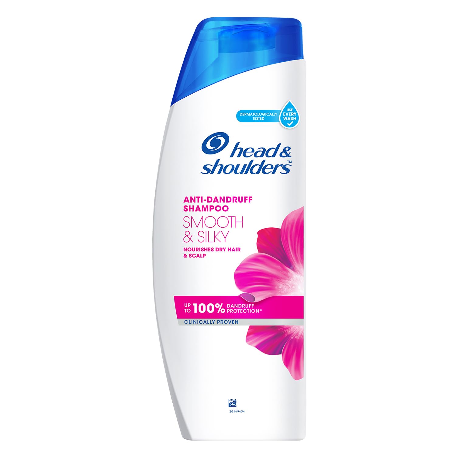 Head & Shoulders Anti Dandruff Shampoo for Smooth & Silky Hair - 180ml (6oz) White Bottle | Gentle Daily Cleansing for Flaky Scalp & Itch Relief | Perfect for Men & Women at Home or Travel