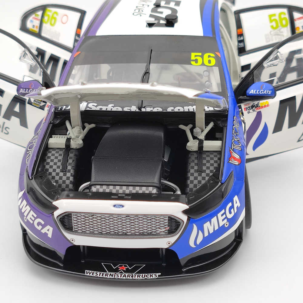 Authentic 1/18 Scale Tickford Racing Jason Bright #56 Ford FGX Falcon 2017 Clipsal 500 Diecast Model Car - Collectible Gift for Racing Fans, Display & Home Decor