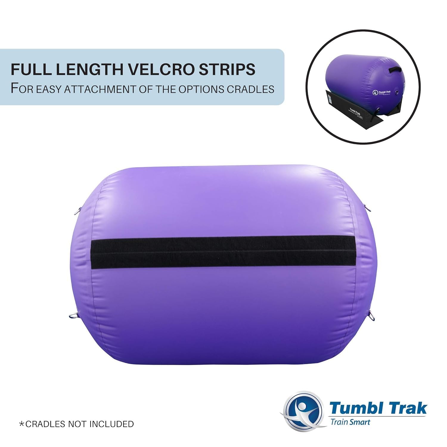 Tumbl Trak Air Barrel - Professional 30-Inch Gymnastics Air Roller for Cheerleading & Tumbling Training - Durable Purple Commercial Grade Inflatable Barrel - Perfect for Home Gyms, Dance Studios & Gymnastics Clubs