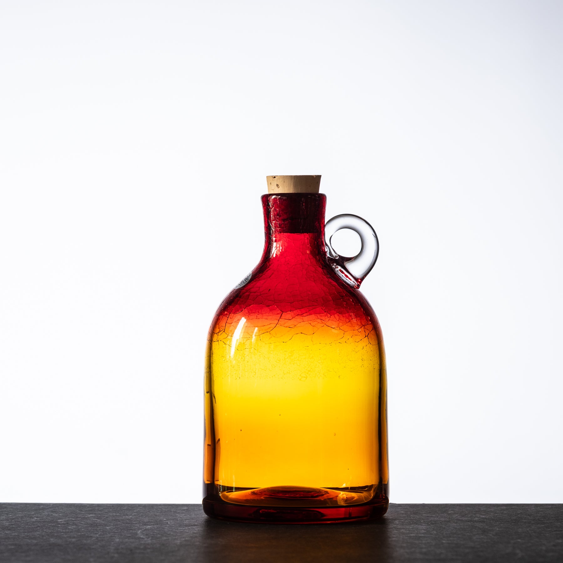 3115M Medium Moonshine Jug - Tangerine Orange Vintage Style Glass Jar for Whiskey, Liquor & Home Decor | Perfect for Bar, Kitchen Storage & Rustic Wedding Centerpieces