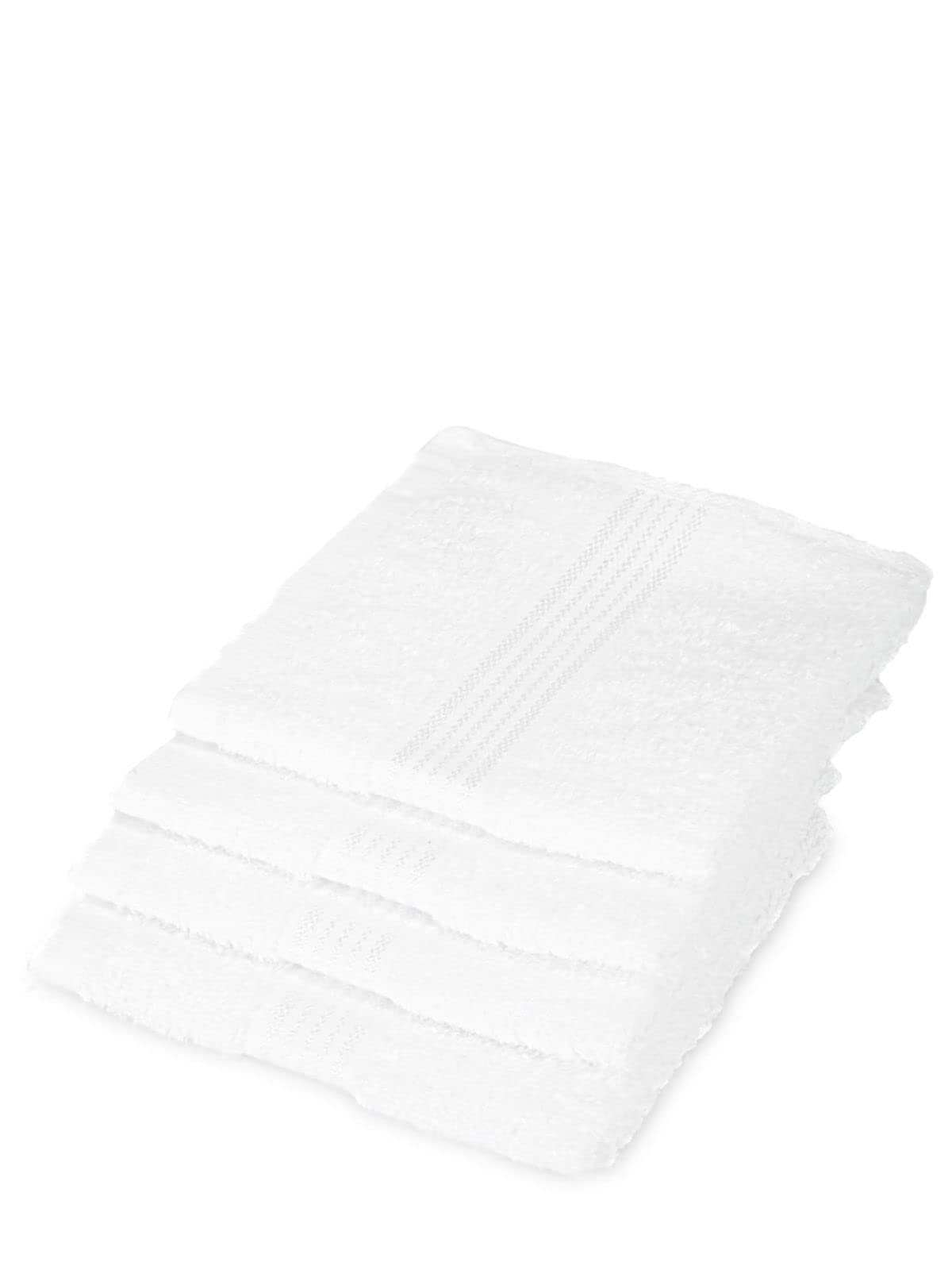 KOPA Quick Dry 100% Cotton Soft Terry Towel Set - 4 Pack Face Towels | Super Absorbent & Lightweight Bath Towels for Men, Women & Kids | Odor Free, Skin Friendly | Perfect for Gym, Travel & Daily Use - Solid White