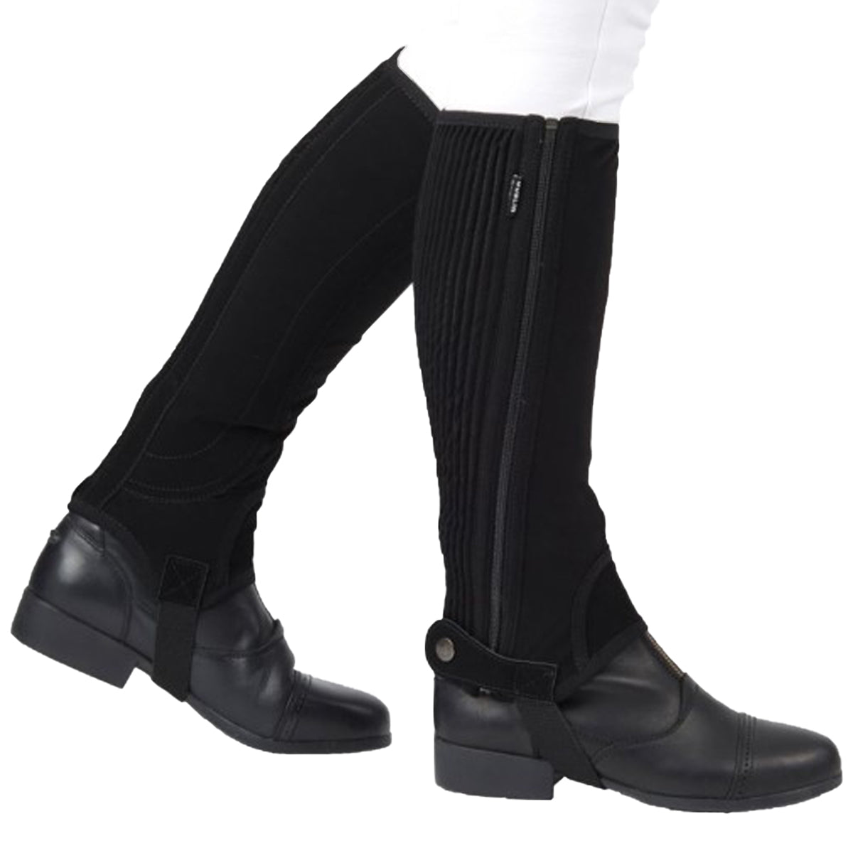Dublin Adult Easy Care Half Chaps II - Comfortable Equestrian Riding Leg Protection for Horseback Riding & Training - Perfect for English Riding, Show Jumping & Dressage