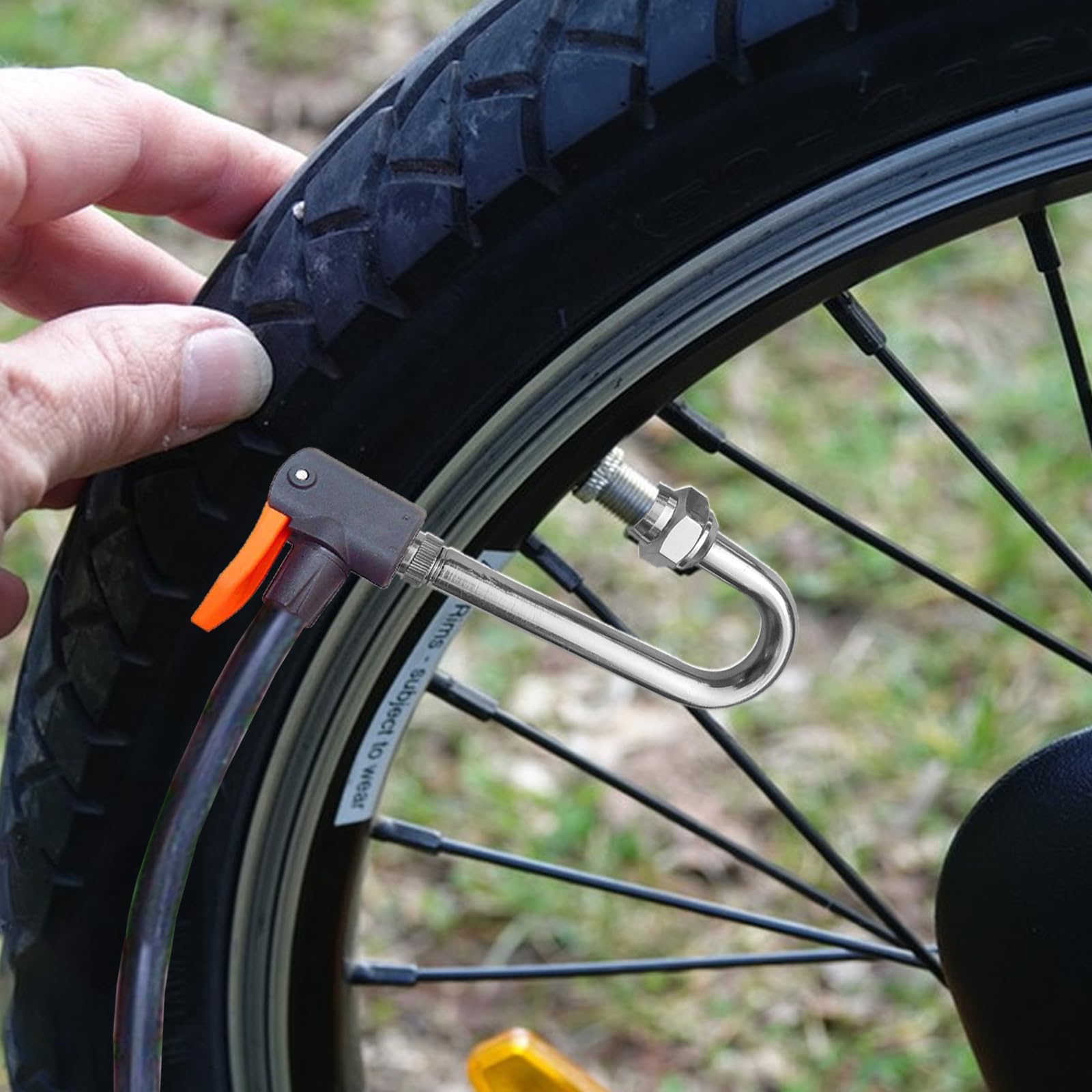 5PCS Heavy Duty Dually Valve Stem Extenders - 180 Degree & Straight Metal Dual Wheel Valve Extensions for Truck Tires, RV Tires & Bike Trailers - Perfect for Air Pressure Maintenance on Large Vehicles