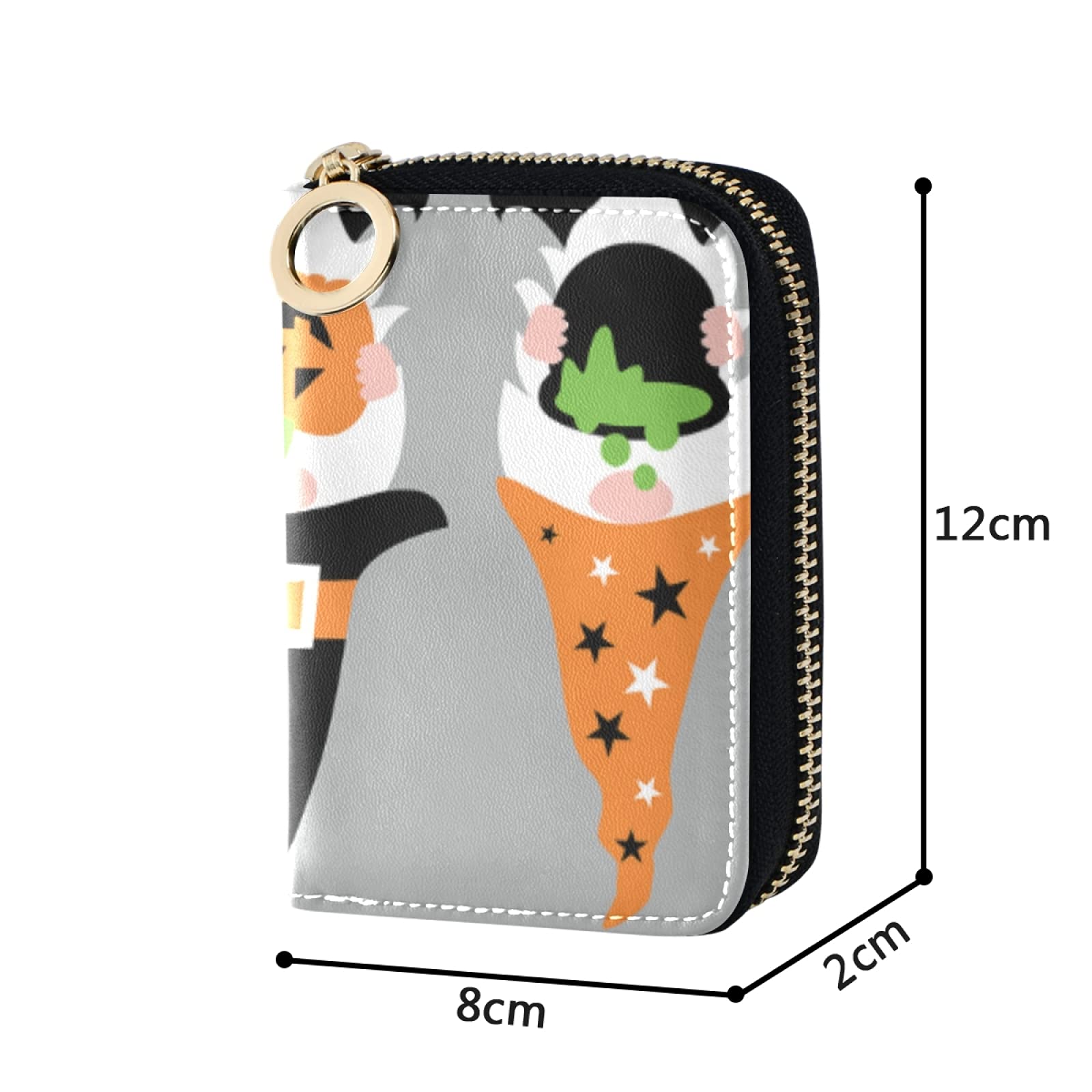Stylish Grey RFID Blocking Leather Card Holder for Women - Compact Zipper Coin Wallet with Key Organizer & Change Pocket - Perfect for Travel, Shopping, and Everyday Use