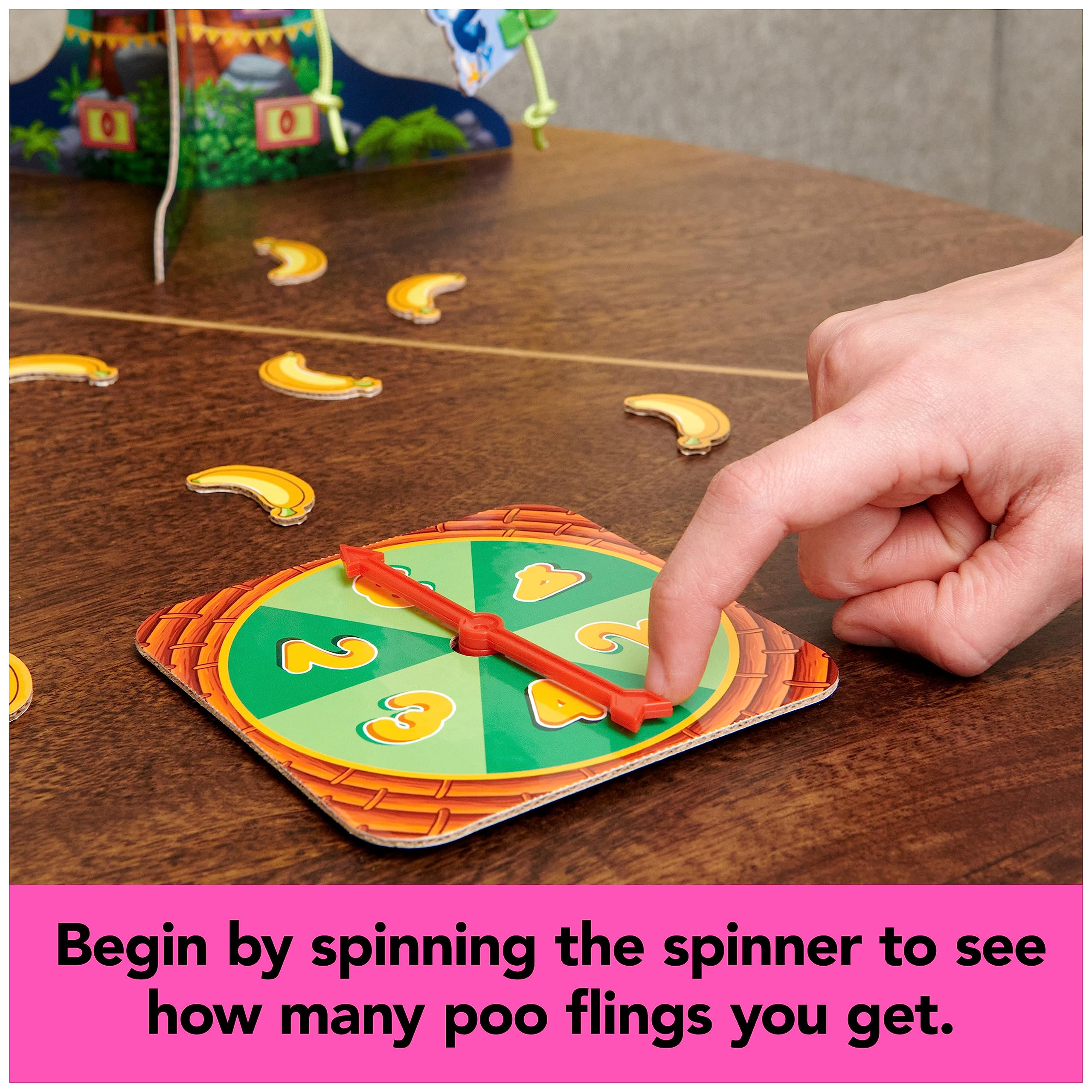 Spin Master Monkey See Monkey Poo Kids Board Game - Interactive Family Game with Banana-Scented Squishy Dough, Fun Sensory Toy for 2-4 Players Ages 4+ - Perfect for Birthday Parties & Family Game Nights