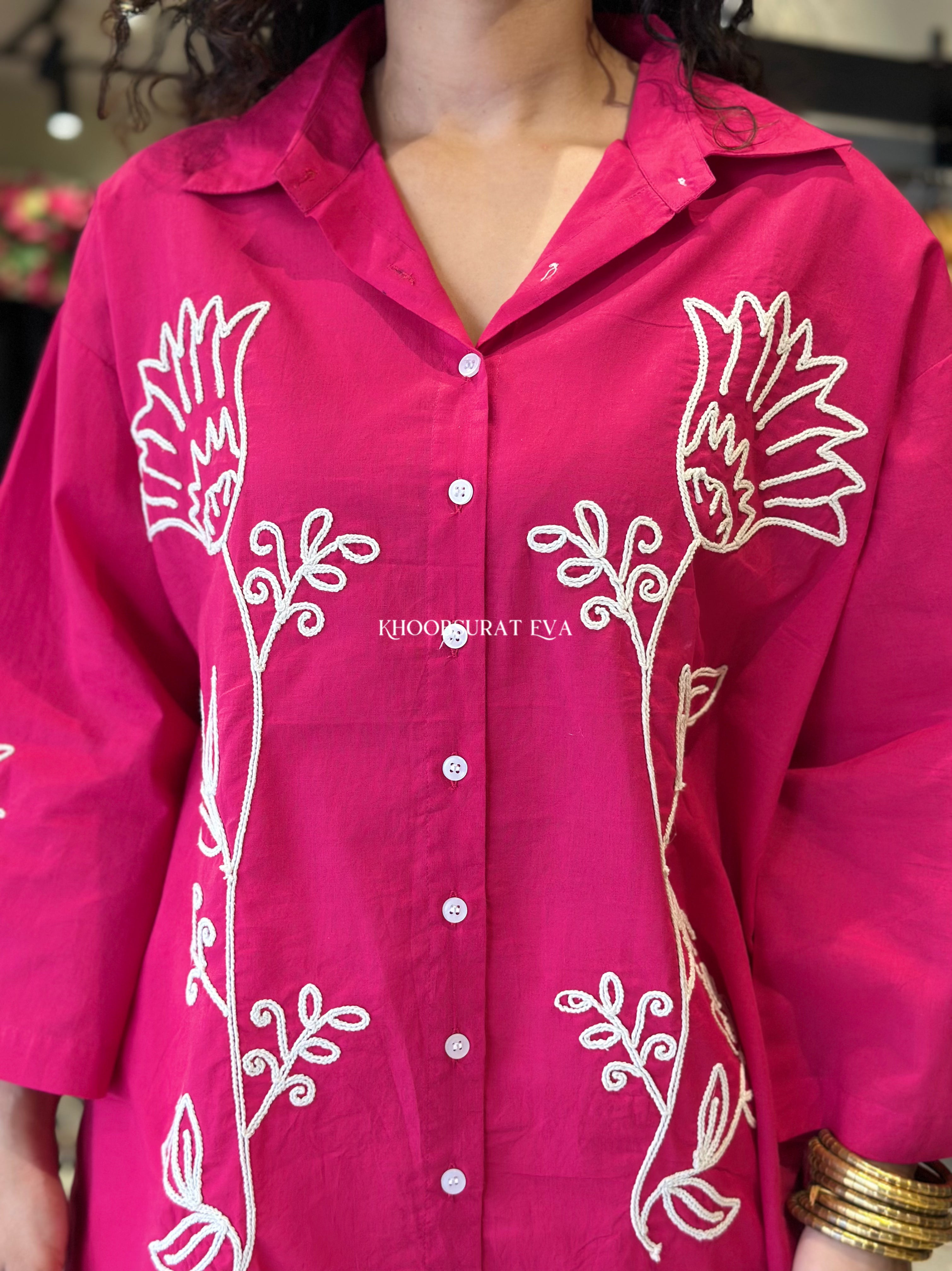 Pink Pony Club Shirt Set for Women - Cute Casual Outfit for Summer, Party & Everyday Wear