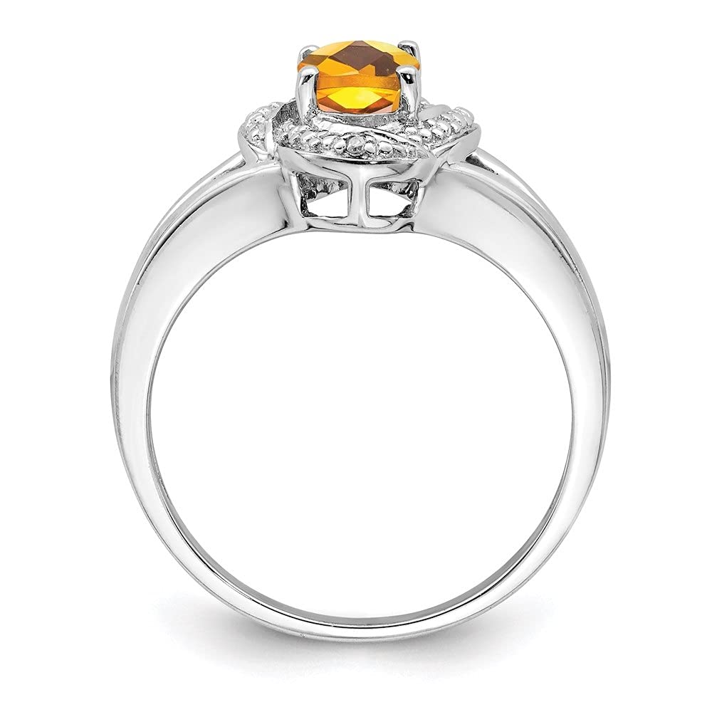 0.81ct Oval Cut Citrine & Diamond Accent Engagement Ring for Women - 14K Gold Wedding Promise Ring - Perfect for Proposals, Anniversaries & Special Occasions