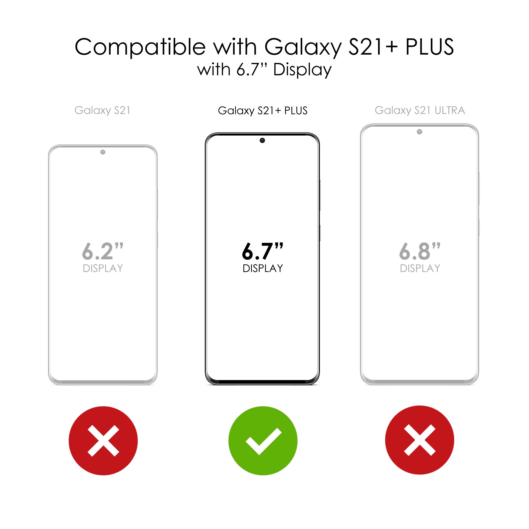 Premium Samsung Galaxy S21+ Plus Case (6.7 Inch) - Shockproof Protective Phone Cover with Slim Design - Perfect Replacement for OtterBox Symmetry - Ideal for Work, Travel & Everyday Use