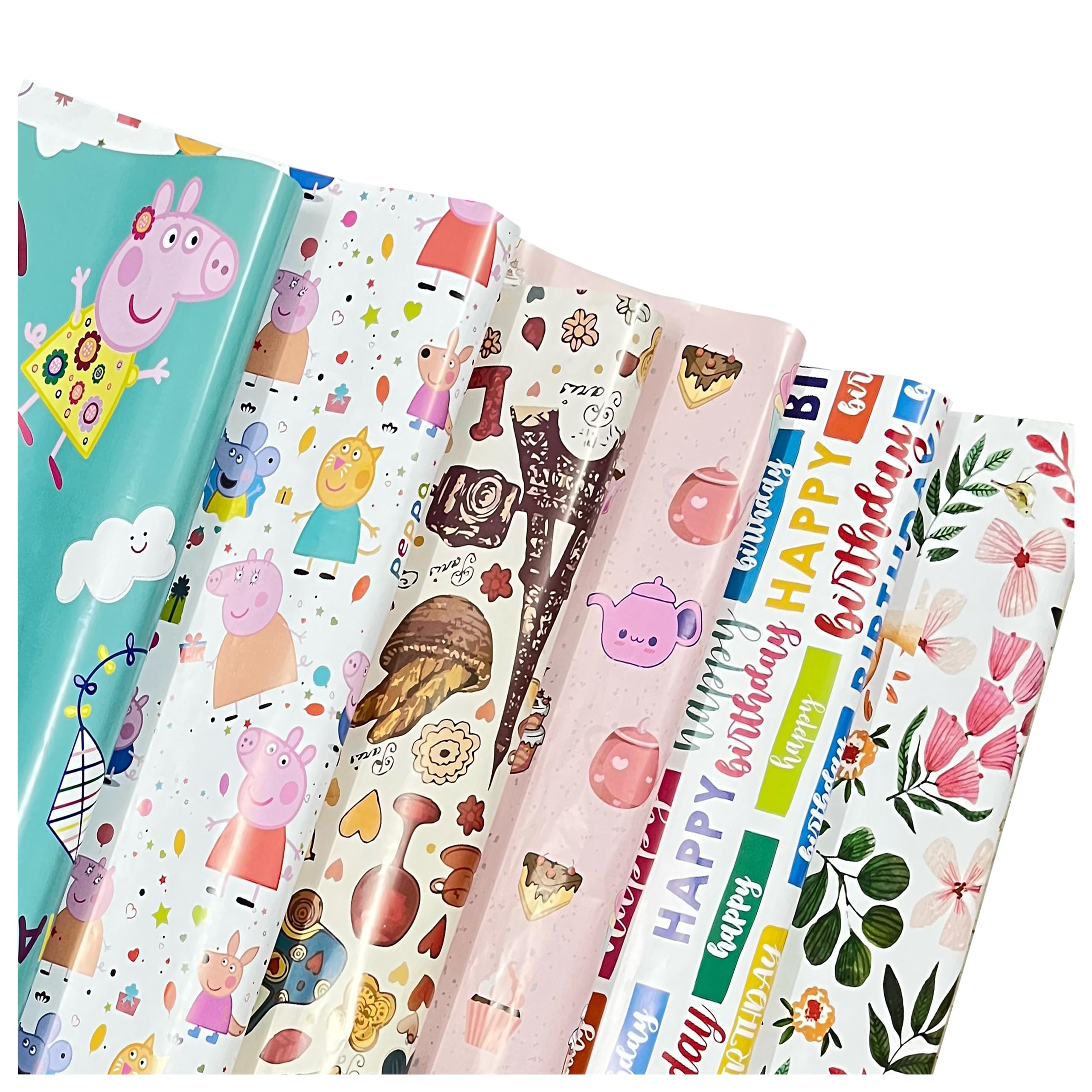 AccuPrints 6-Pack 20x30 Inch Gift Wrapping Paper Sheets - Colorful Holiday Gift Wrap Roll for Birthdays, Christmas & Party Presents - Premium Gift Wrapping Paper for DIY Crafts & Home Decor