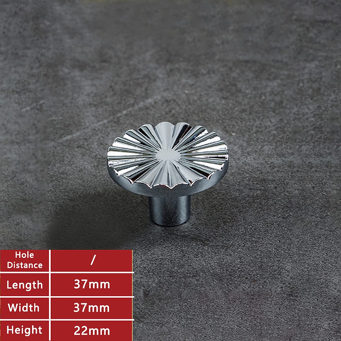 Vintage Chrome Cabinet Knobs 2 Pack - Single Hole Kitchen Cabinet Pulls, Dresser Drawer Handles for Cupboard, Wardrobe & Furniture Hardware - Perfect for Kitchen, Bathroom & Home Renovation