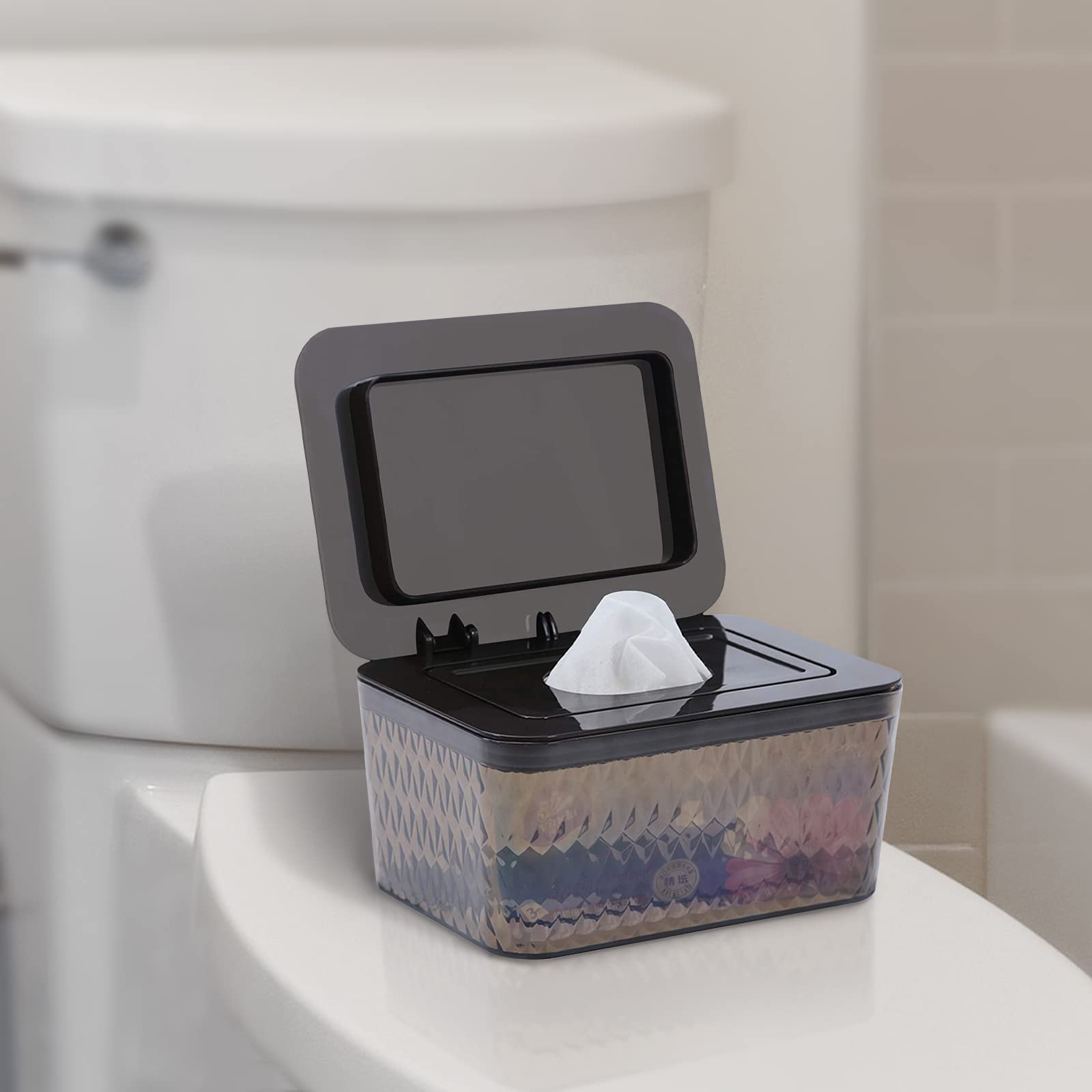 Seal-Designed Wipe Dispenser Holder - Dust-Proof & Non-Slip Bathroom Wipes Case (6.7