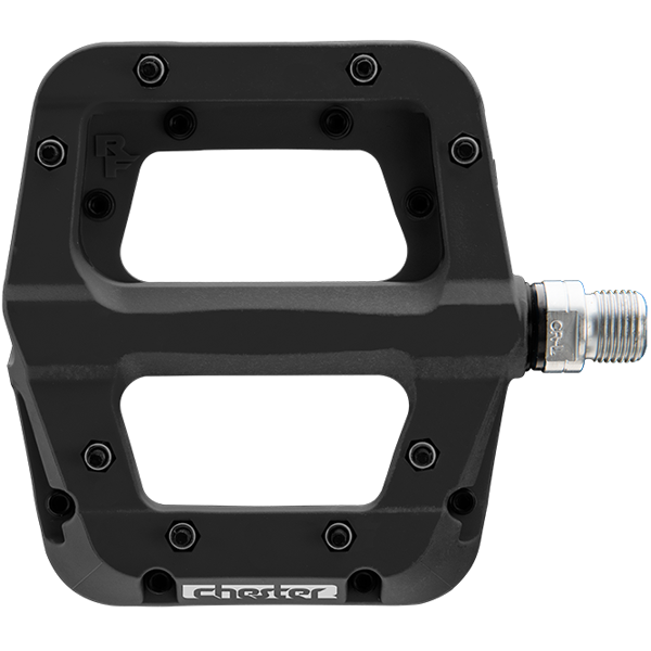 Chester 9/16 Black Platform Bike Pedals - Durable MTB Pedals for Mountain Biking & BMX Riding