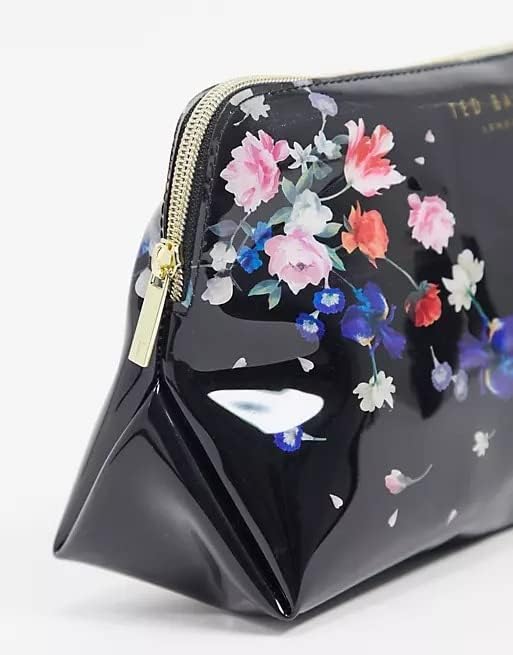 Ted Baker London Emiy Sandalwood Wash Toiletry Bag - Black Travel Cosmetic Organizer for Men & Women, Perfect for Gym, Vacation & Business Trips