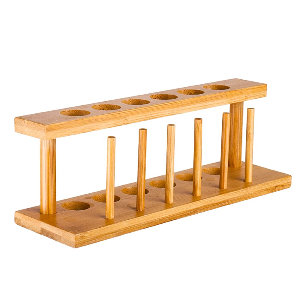 6-Piece Test Tube Cocktail Glass Rack Set - Molecular Mixology Barware for Home, KTV & Parties | Perfect for Molecular Gastronomy, Wine Tasting & Shot Glass Displays