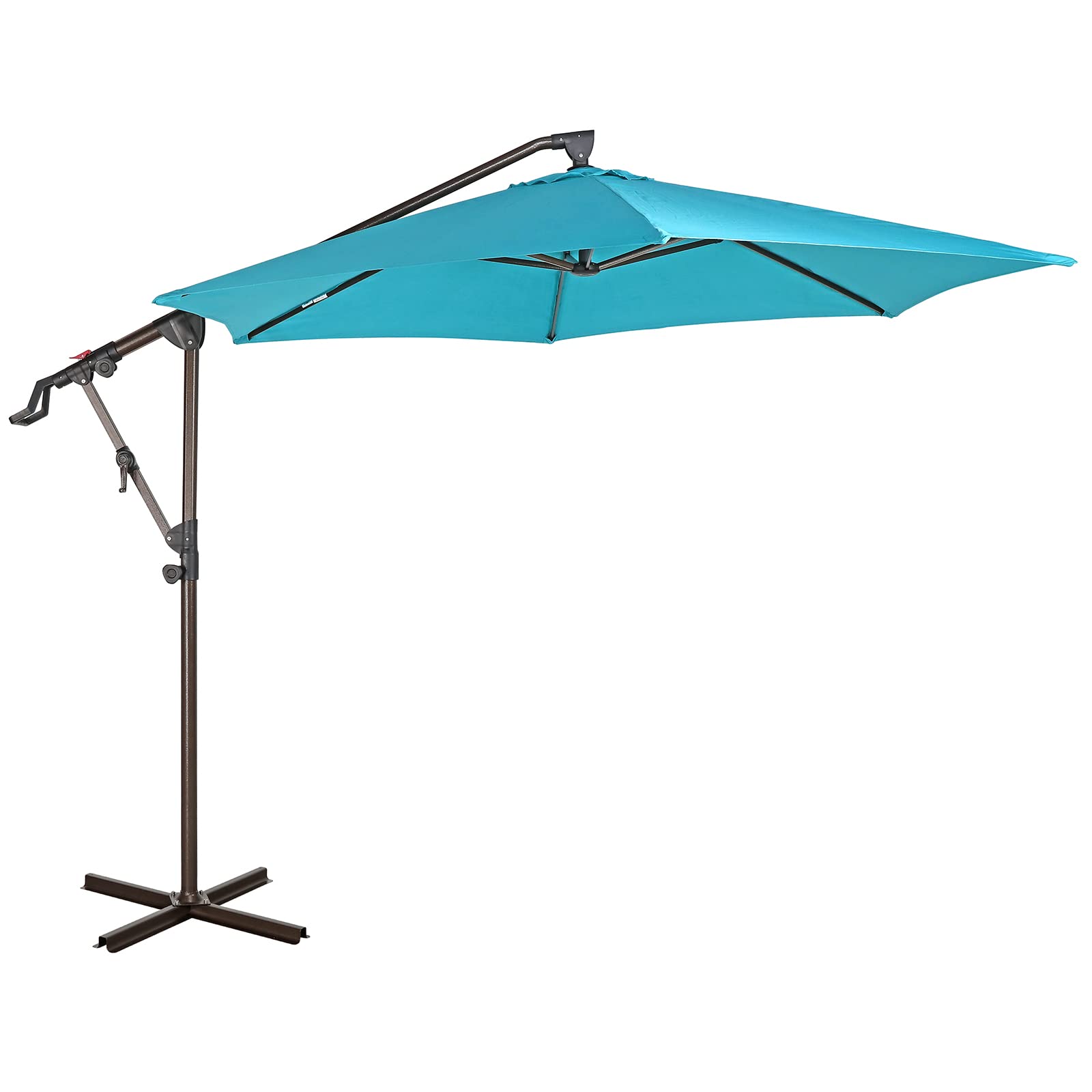 COBANA 10ft Offset Hanging Patio Umbrella - 360° Rotating Outdoor Cantilever Umbrella with Crank & Tilt System - Perfect for Poolside, Backyard, Garden, and Patio Shade