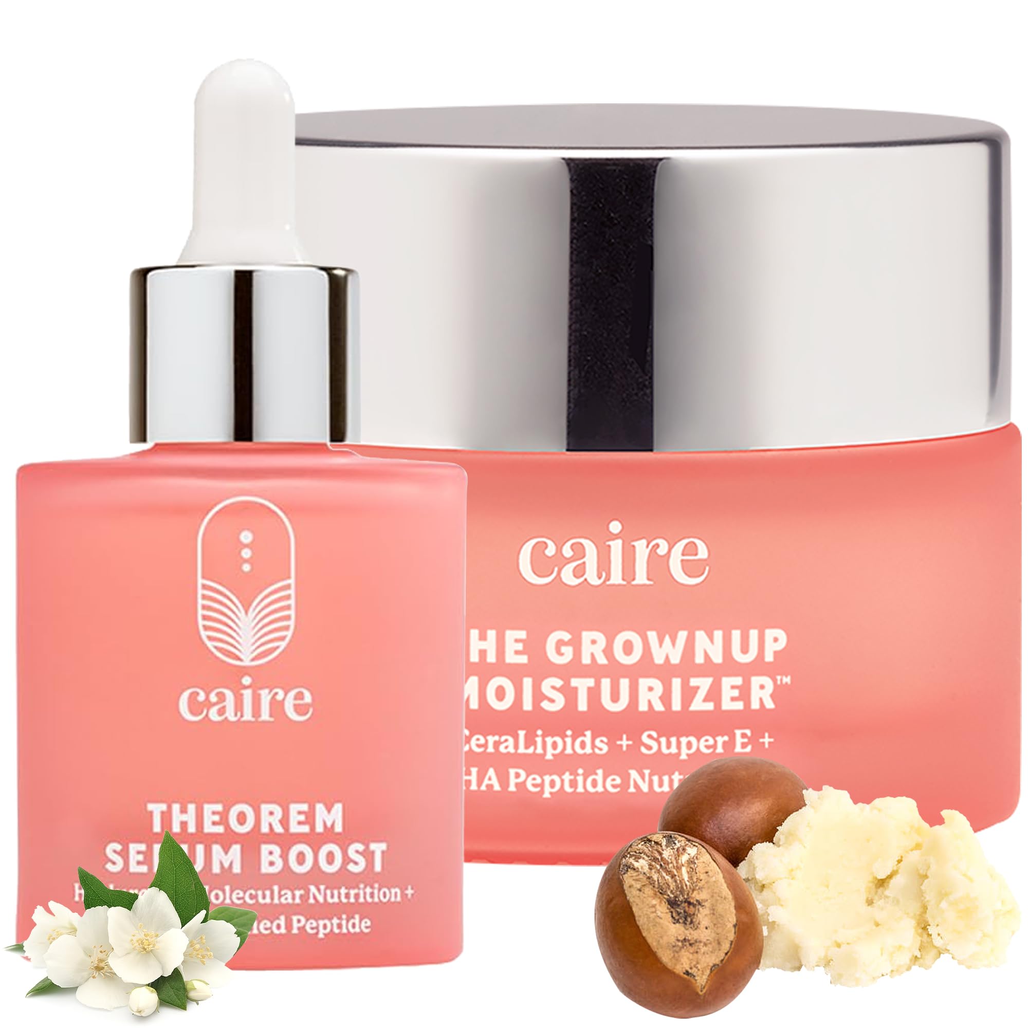 **Caire 'Own Your Age' Bioavailable Hyaluronic Acid & Collagen Peptide Serum + Pro-Aging Moisturizer Bundle | Anti-Wrinkle, Hydrating Face, Eye & Neck Care | 30ml + 50ml | Perfect for Daily Skincare & Anti-Aging Routine**