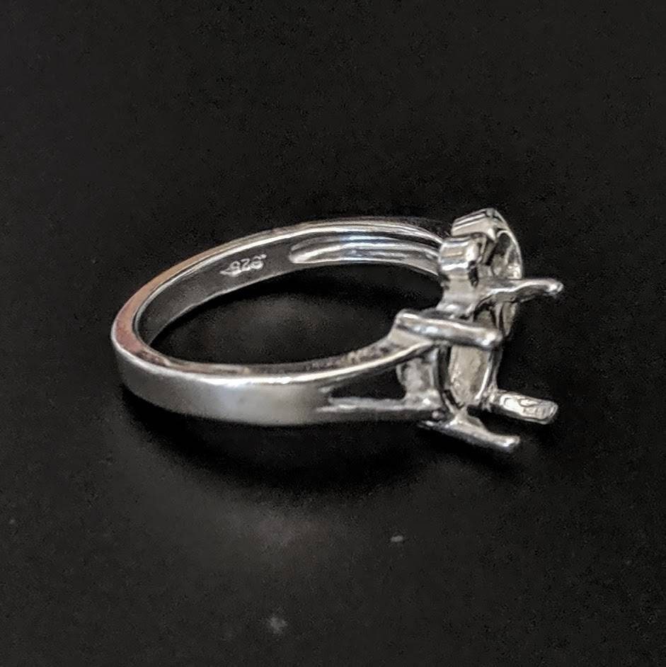 8mm Solid Sterling Silver or 14kt Gold Fancy Double Heart Pre-Notched Blank Ring Size 7 - Perfect for Engagement, Wedding Bands & Jewelry Making Supplies
