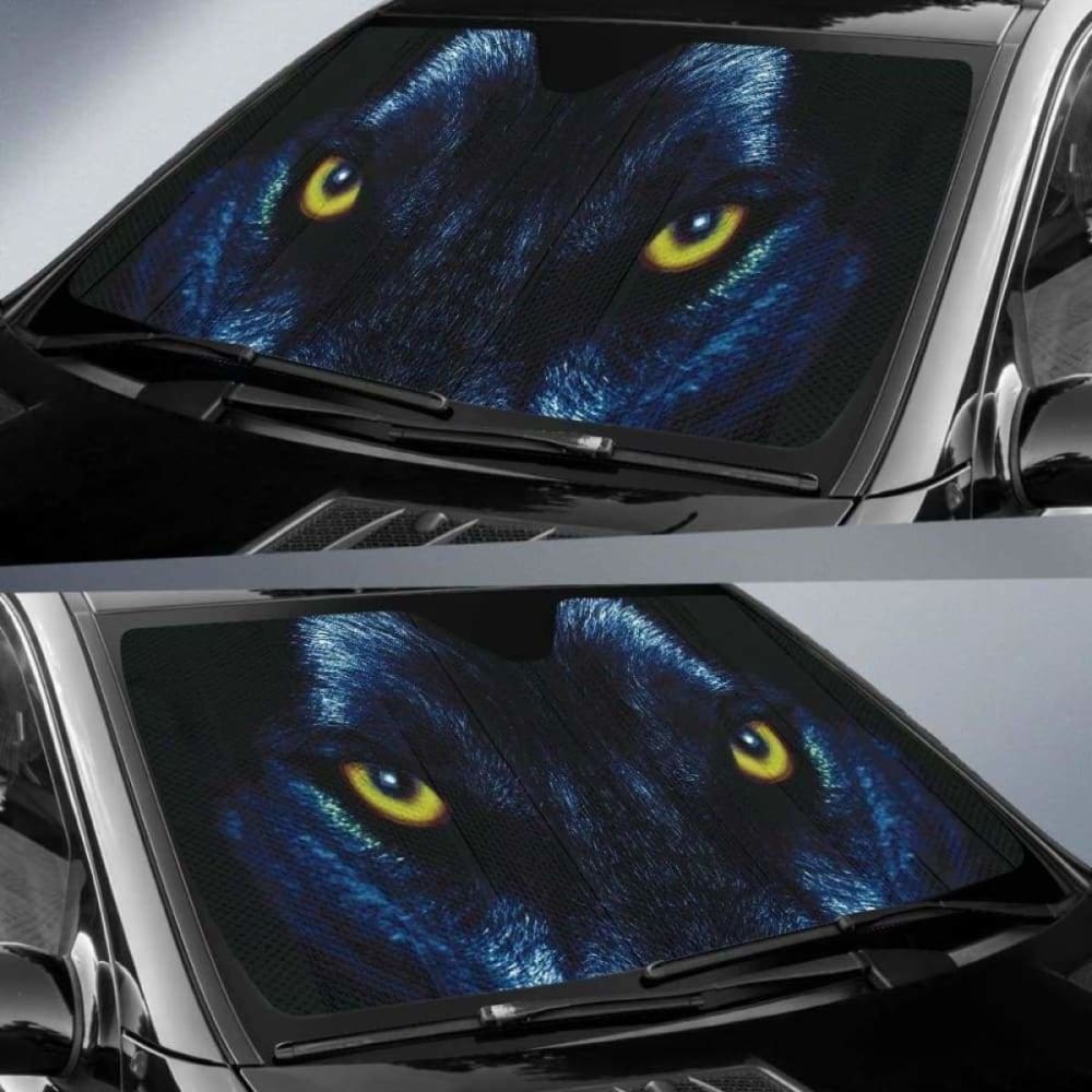 Blue Wolf Eyes Car Sun Shades 172609 - UV Protection Window Shades for Cars, SUVs & Trucks - Perfect for Summer Driving, Road Trips & Parking
