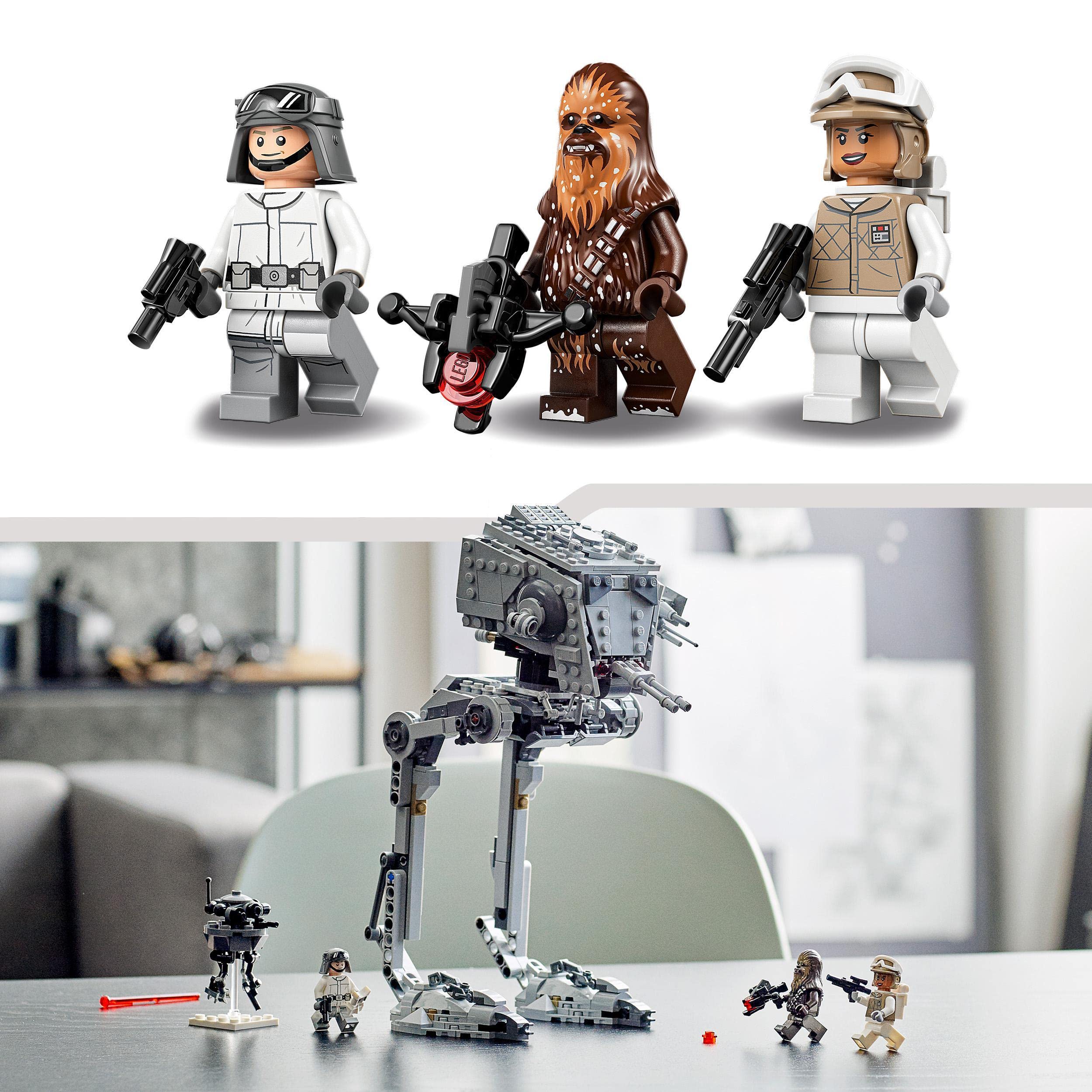 LEGO Star Wars AT-ST Walker Hoth Building Set 75322 with Chewbacca & Droid Figures - The Empire Strikes Back - Kids Birthday Gift - Build & Play for Star Wars Fans & Collectors - Perfect for Display, Playtime & Gifting