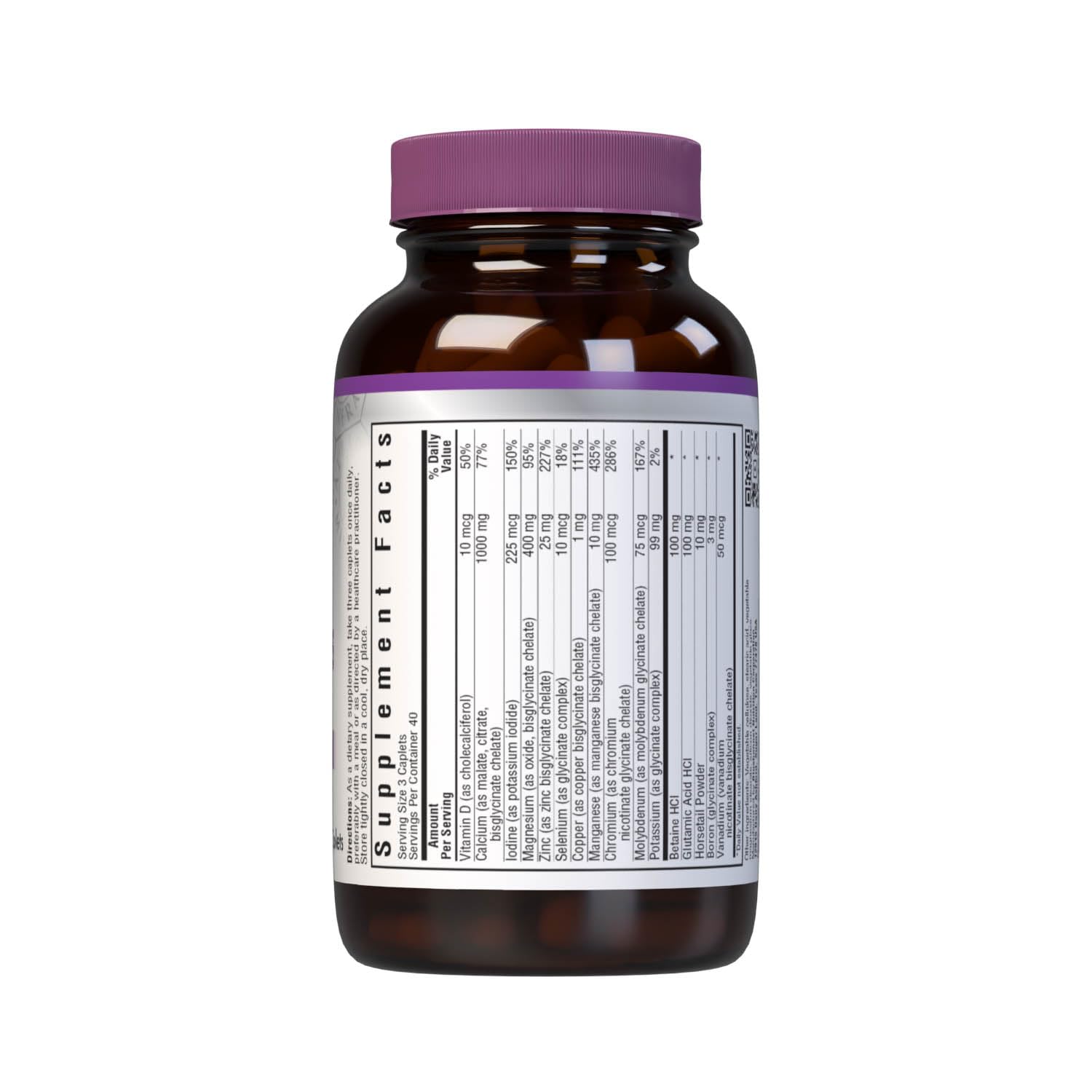 Bluebonnet Nutrition High Potency Chelated Multiminerals (Iron-Free) - 120 Caplets | Albion Minerals, Soy-Free, Gluten-Free, Non-GMO, Kosher & Dairy-Free | Supports Bone Health & Immune System for Active Adults & Seniors