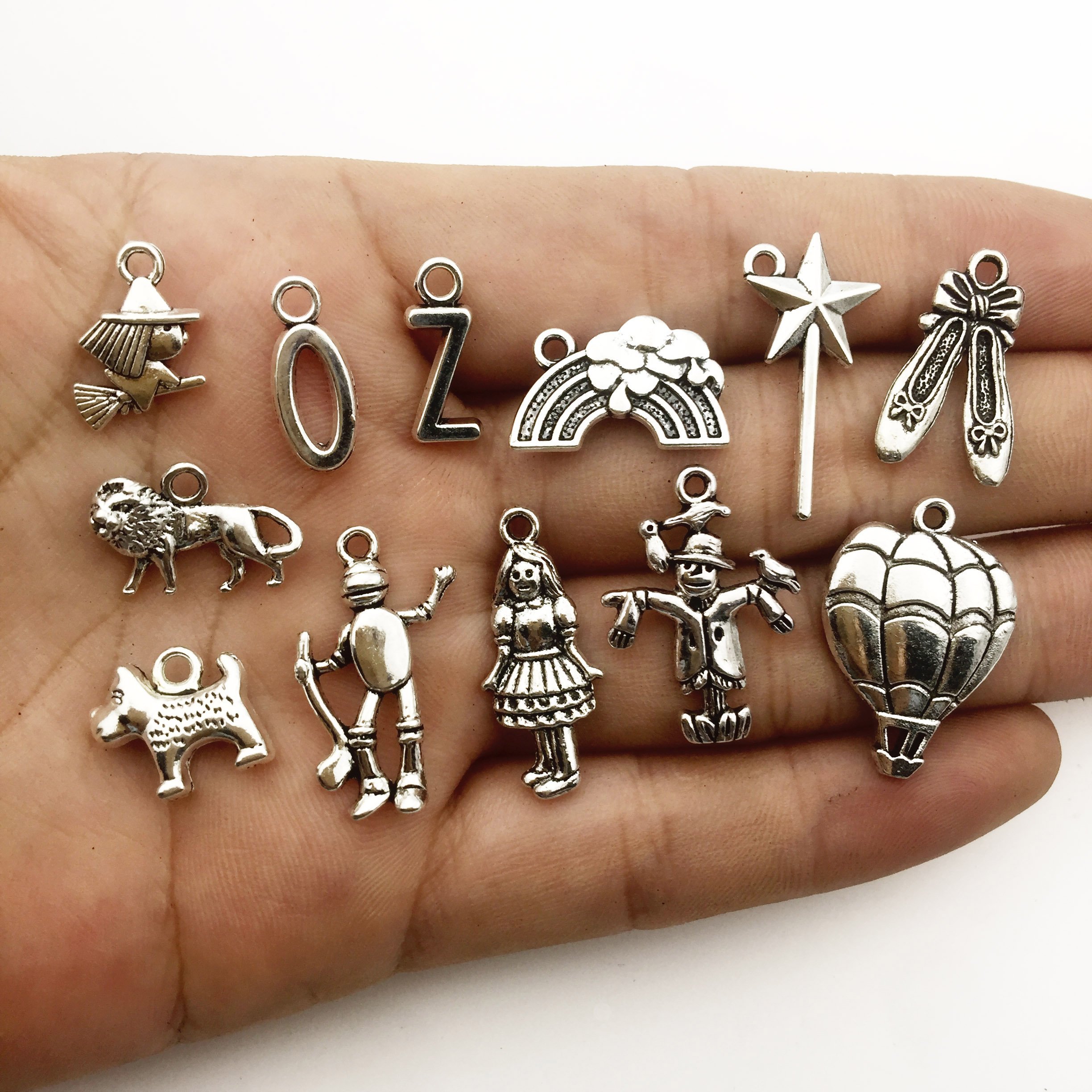 The Wizard of Oz Charms - 100g (70-75pcs) Mixed Craft Beads & Jewelry Pendants for DIY Necklace, Bracelet Making - Perfect for Scrapbooking, Gift Wrapping & Home Decor (M038)