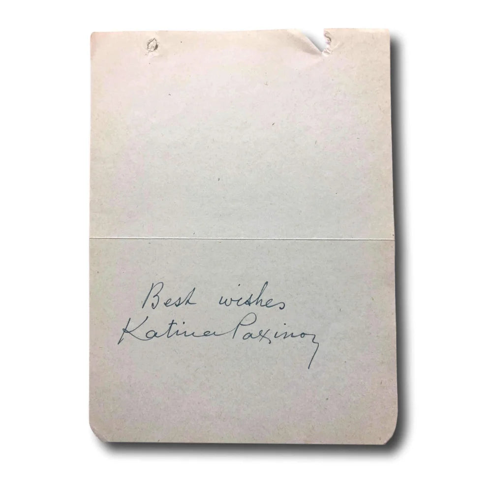 Katina Paxinou Hand Signed Album Page Cut - JSA COA Authenticated Autograph - 