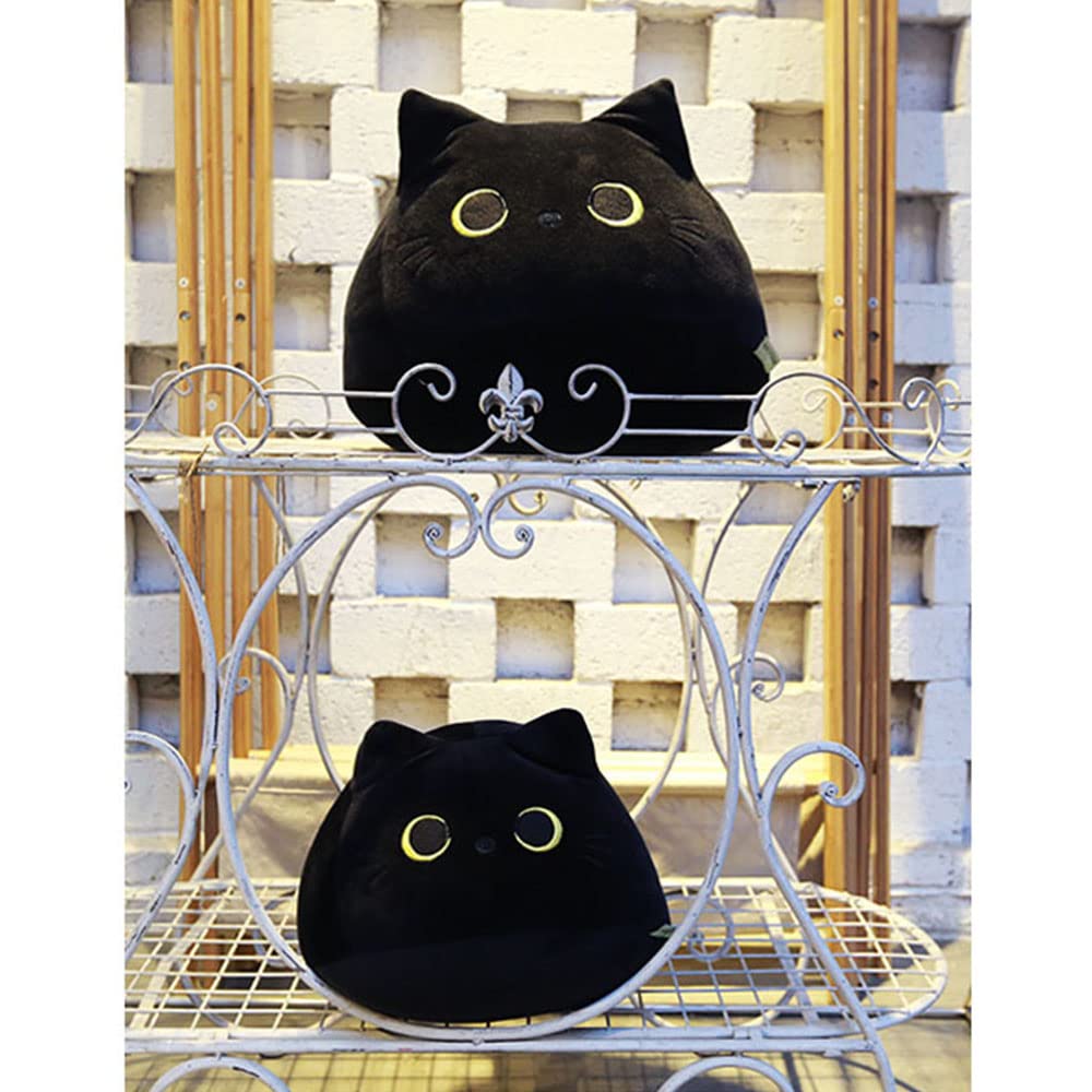 Black Cat Plush Toy - Soft Stuffed Animal Pillow, Cute Cat Doll Gift for Kids, Baby Girls & Girlfriend (21.7 Inch) - Perfect for Cuddling, Nursery Decor & Birthday Presents