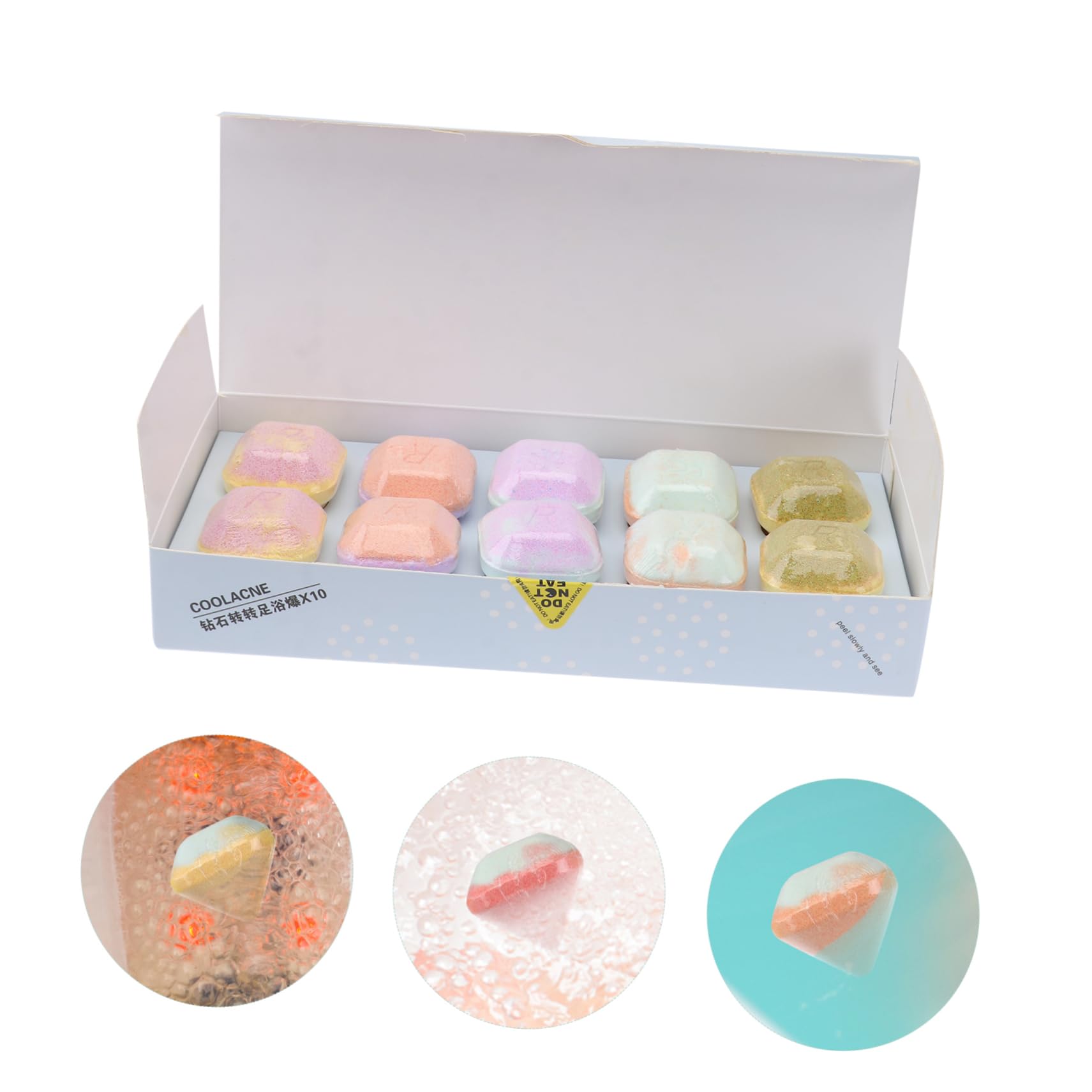 10 Pack Essential Oil Foot Bath Balls - Aromatherapy Bath Bombs for Relaxing Foot Soak, Random Scents - Perfect for Spa Night, Self-Care & Gift Giving