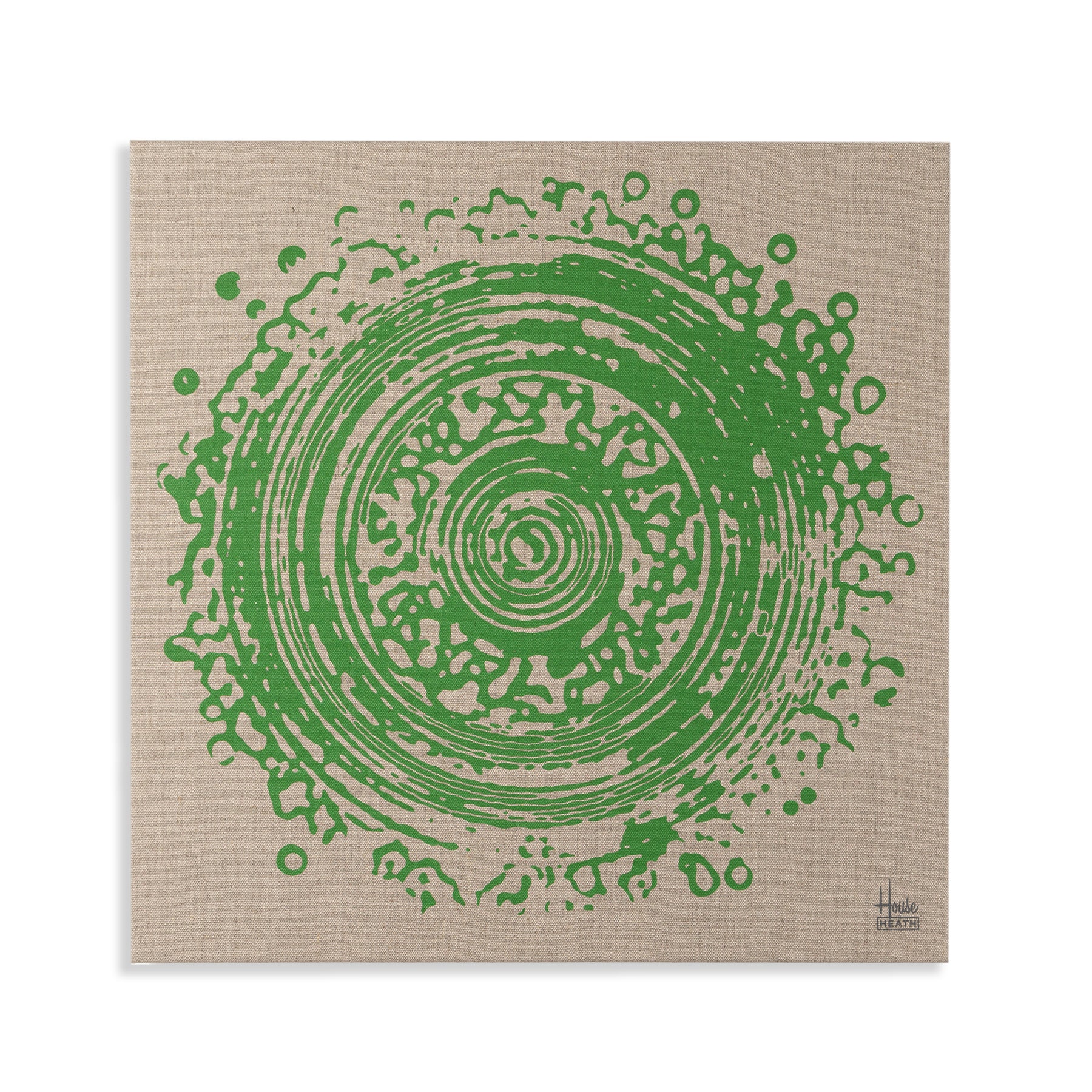 Vintage Evergreen Tile Stretched Canvas Print - Elegant Wall Art for Living Room, Bedroom & Office Decor