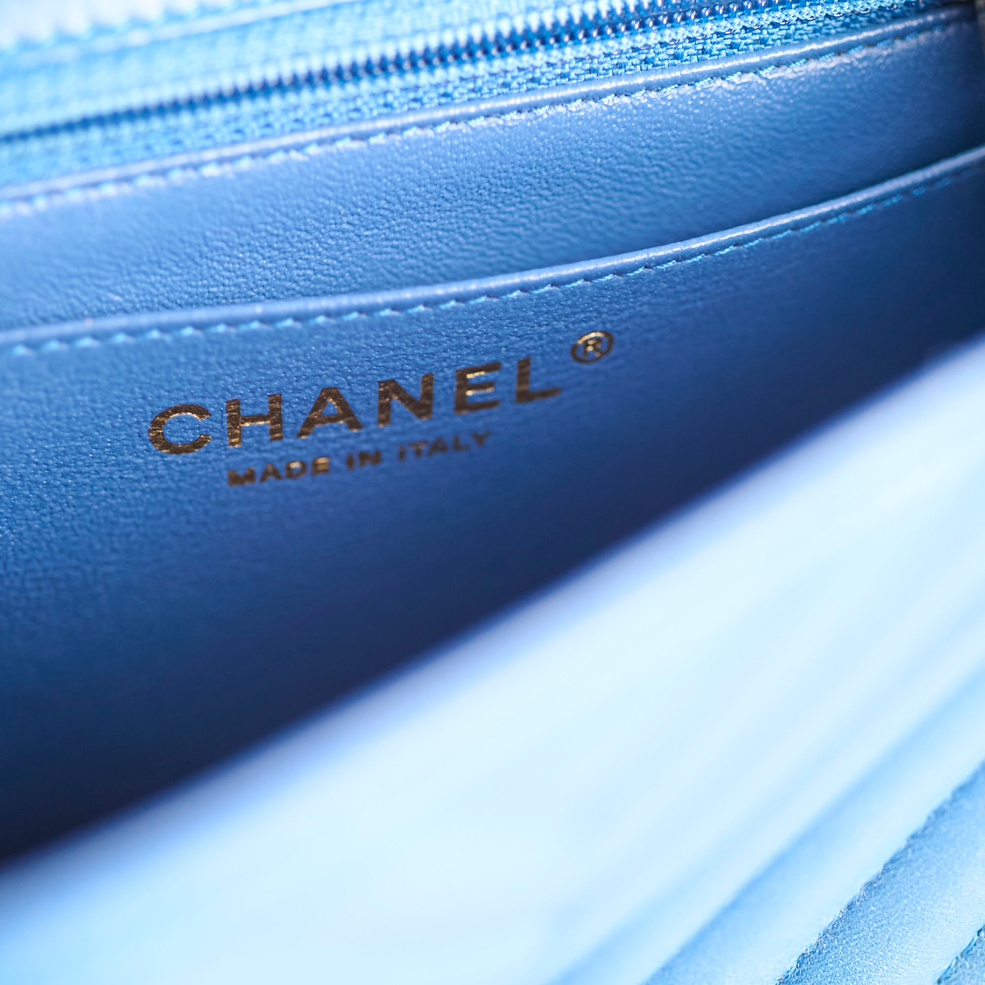 Chanel Mini Square Chevron Bag in Blue - Luxury Crossbody Bag for Women | Perfect for Parties, Dates & Everyday Use