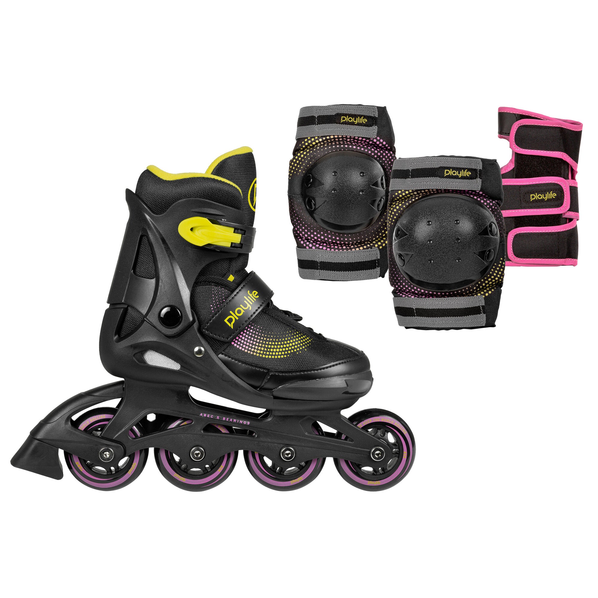 Joker Yellow Glow Combo - LED Glow in The Dark Cosplay Accessories Set for Halloween, Comic Con & Themed Parties