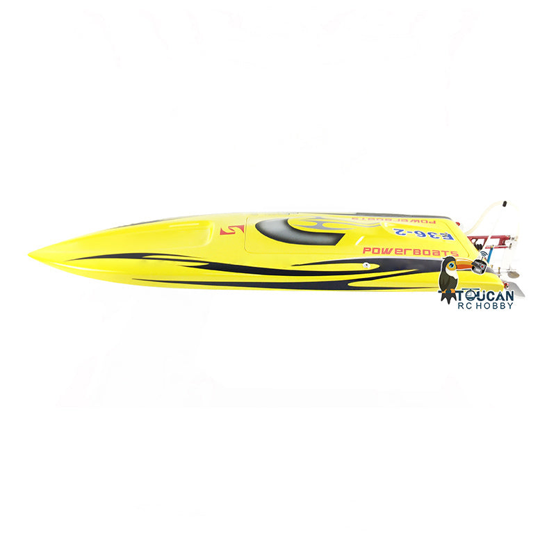 E36 Fiber Glass 2.4Ghz High Speed Electric RC Racing Boat - PNP with Motor, Servo & ESC (No Battery) - DIY Model 845x245x130mm - 75-80km/h - Perfect for Lakes, Ponds & Competitive RC Boat Racing