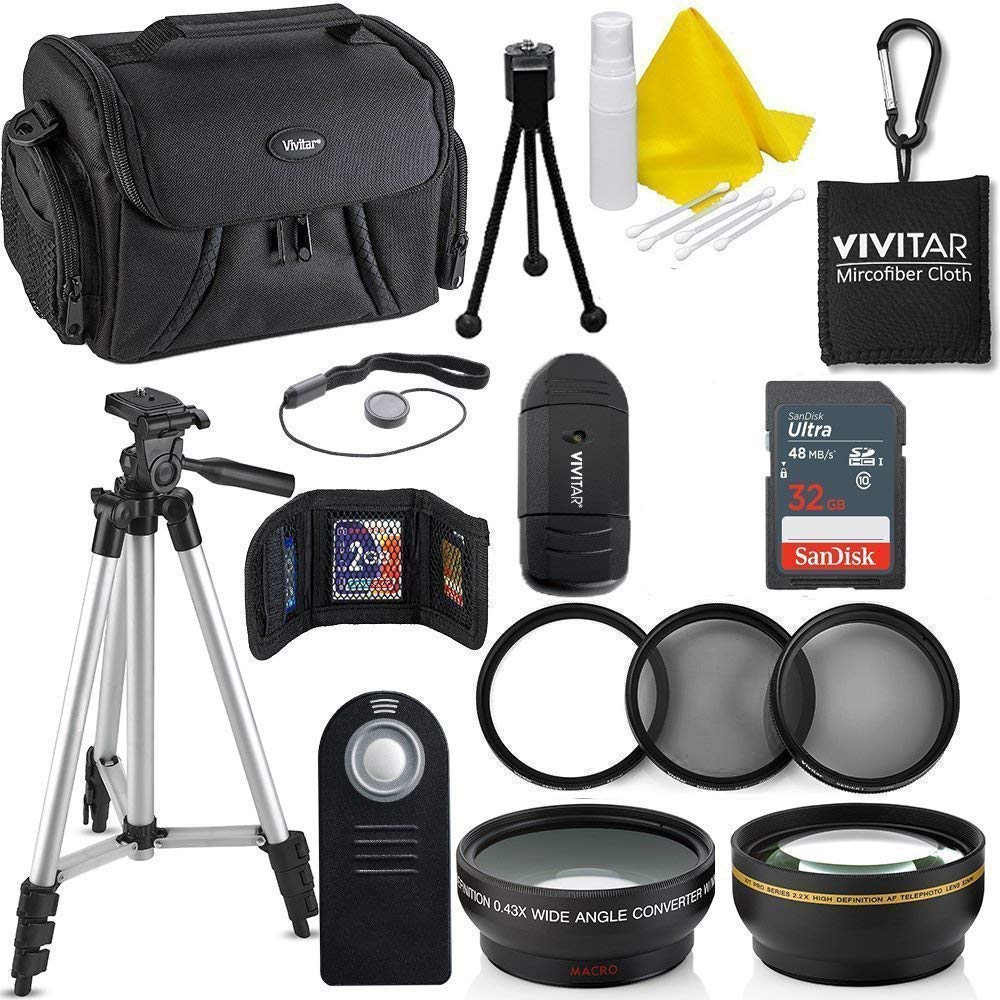 52MM DSLR Accessory Kit for Nikon D3300 D3200 D3100 - 15 Pro Camera Tools for Photography & Travel