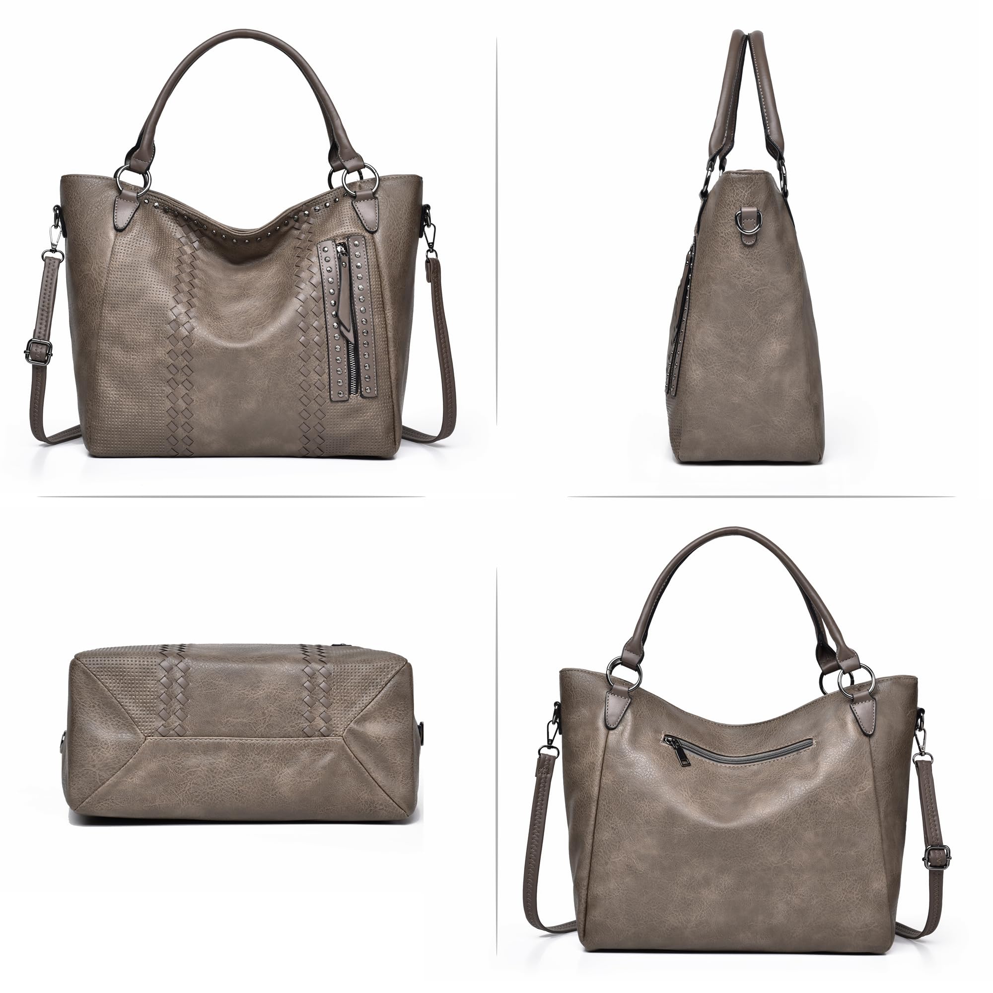 Designer Leather Tote Bags for Women - Large Hobo Shoulder Bags & Purses - Perfect for Work, Travel, and Everyday Use