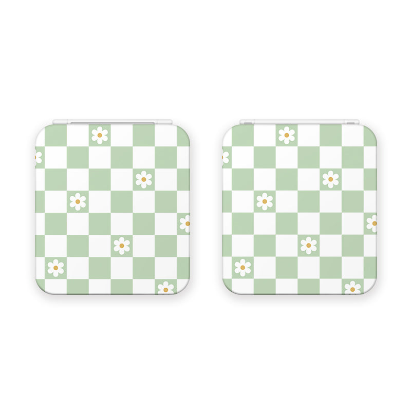 Checkered Flowers Nintendo Switch Game Card Holder - Stylish Storage Case for Switch Games & Accessories - Perfect for Travel, Home, and Gaming Organization