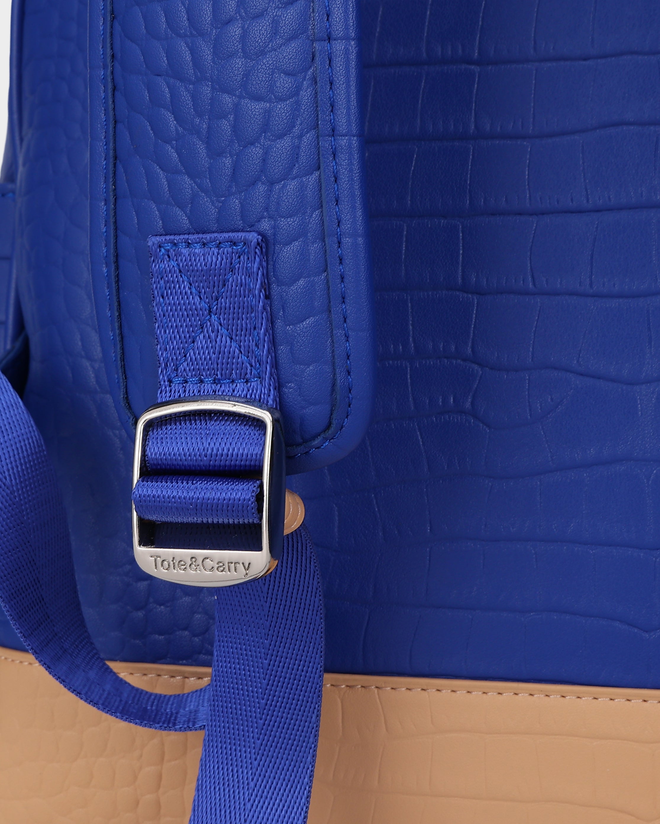 Premium Blue Leather Backpack for Men & Women - Durable Travel Laptop Bag with USB Charging Port - Perfect for Work, School & Outdoor Adventures