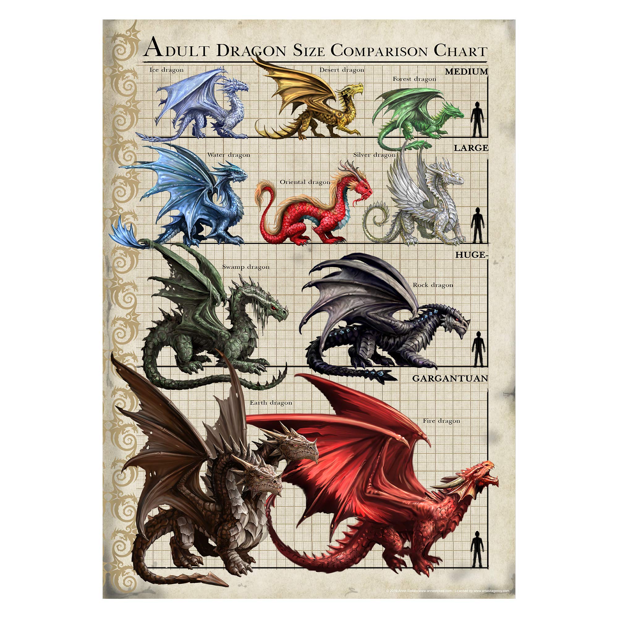 Anne Stokes Dragon Wall Poster - Officially Licensed Home Decor for Bedroom & Living Room