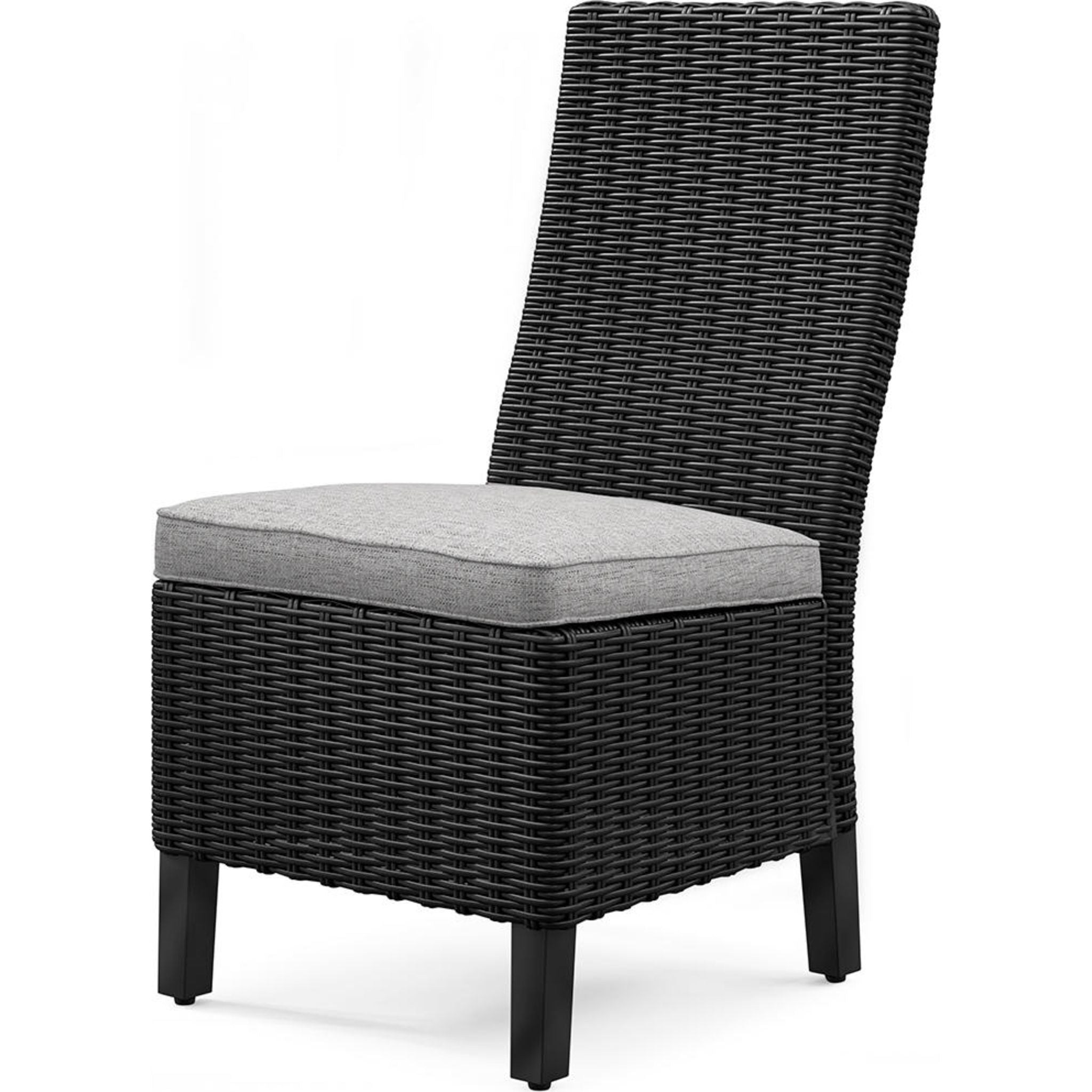 Beachcroft Outdoor Patio Chairs with Cushions (Set of 2) - Waterproof Black & Light Gray Lounge Chairs for Backyard, Poolside, Deck, and Garden Relaxation