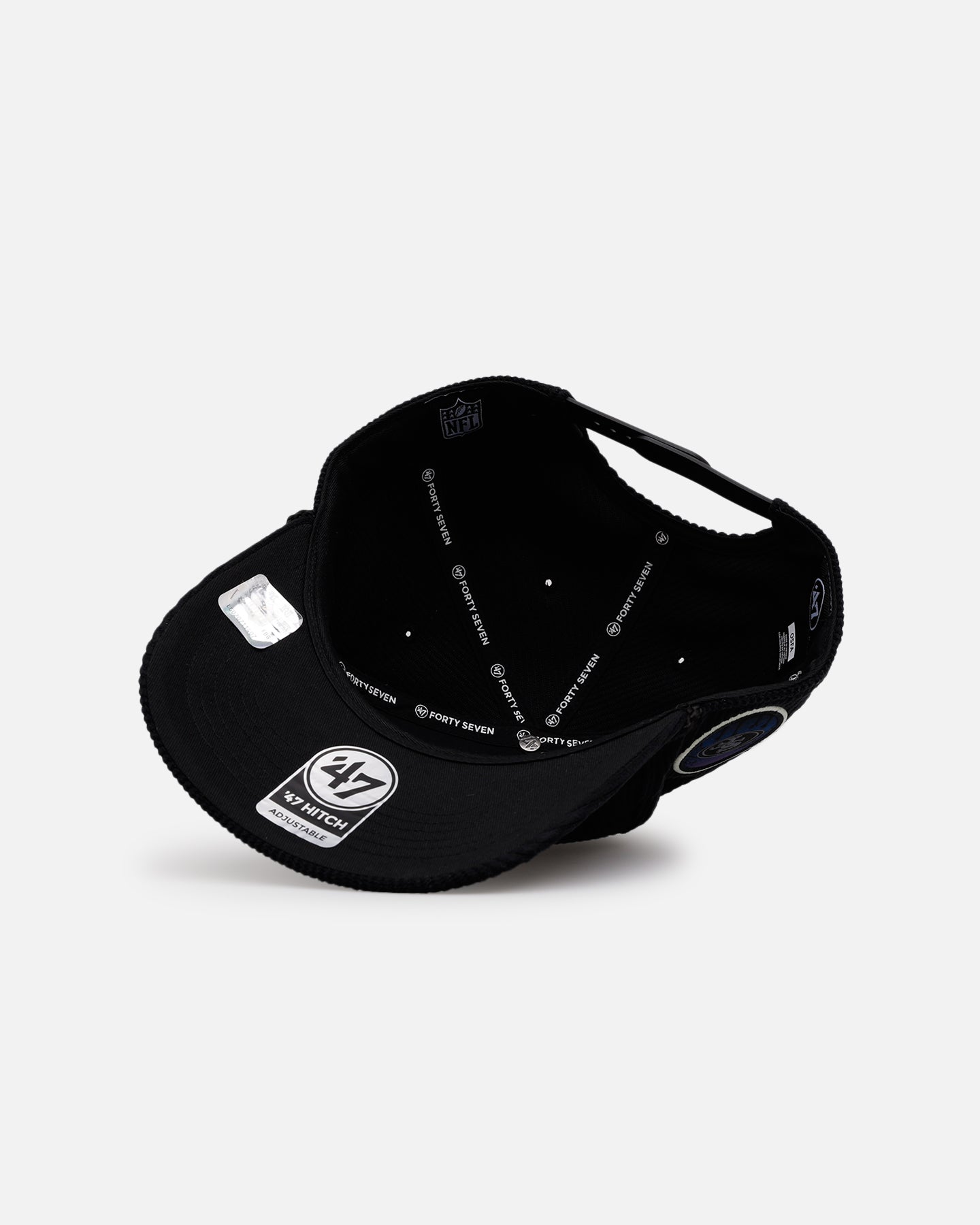 San Francisco 49ers 'Slasher' 47 Hitch Corduroy Snapback Hat - Black Adjustable Baseball Cap for Men & Women - Perfect for NFL Games, Sports Events & Casual Wear