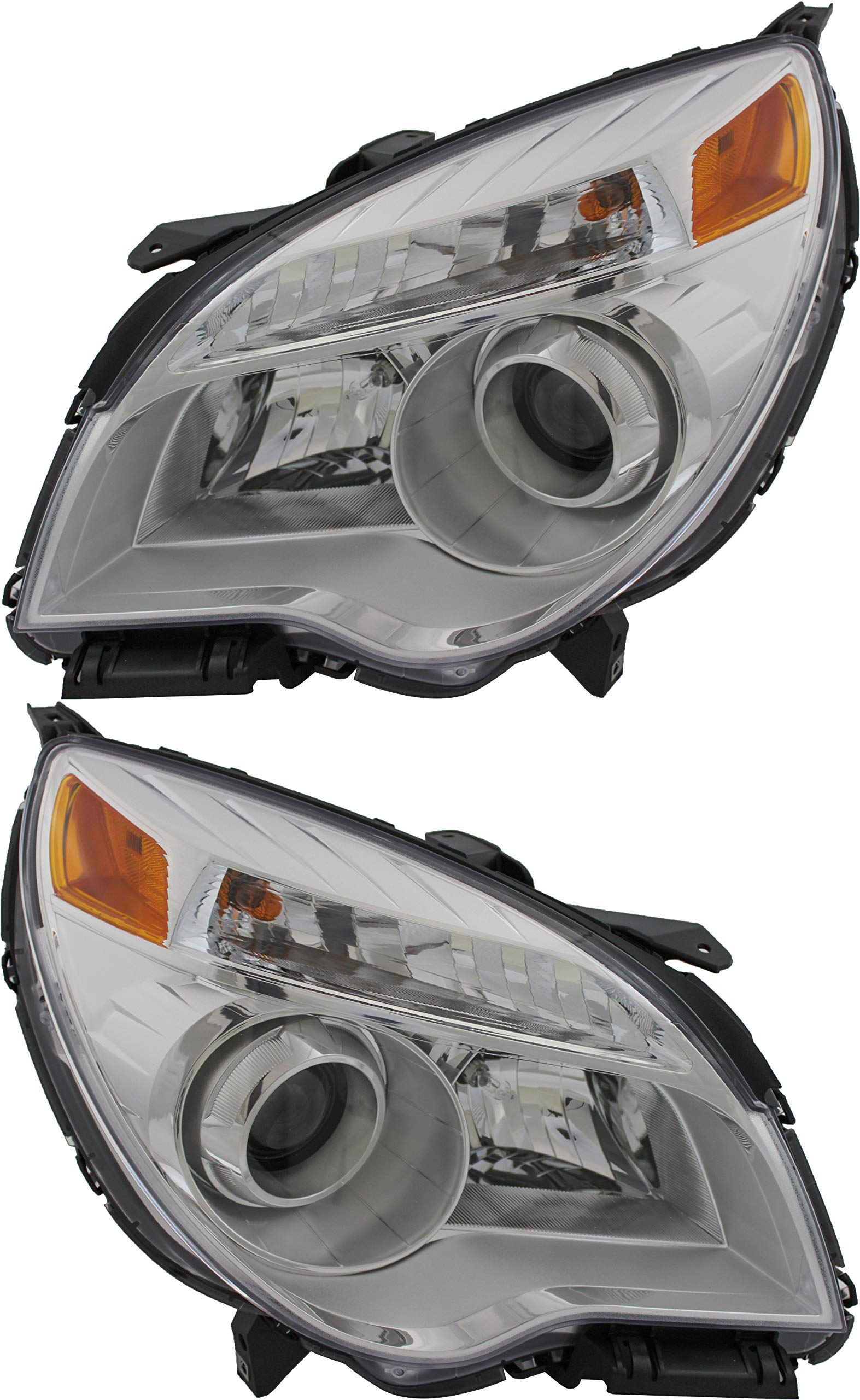 2010-2015 Chevrolet Chevy Equinox Halogen Headlights Lamps Set - Driver & Passenger Side Replacement - Perfect for Night Driving & Off-Road Adventures