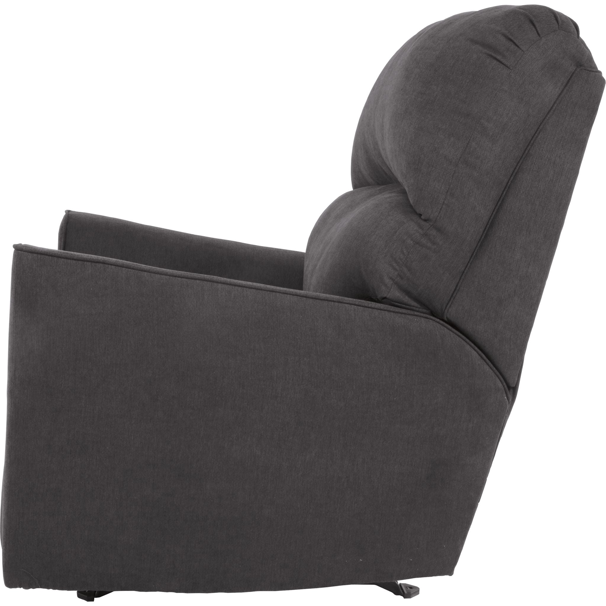 Alenya Rocker Recliner Chair - Premium PU Leather, Ergonomic Design, 360° Swivel & Glider, Charcoal Gray - Perfect for Living Room, Nursery & Home Theater Relaxation