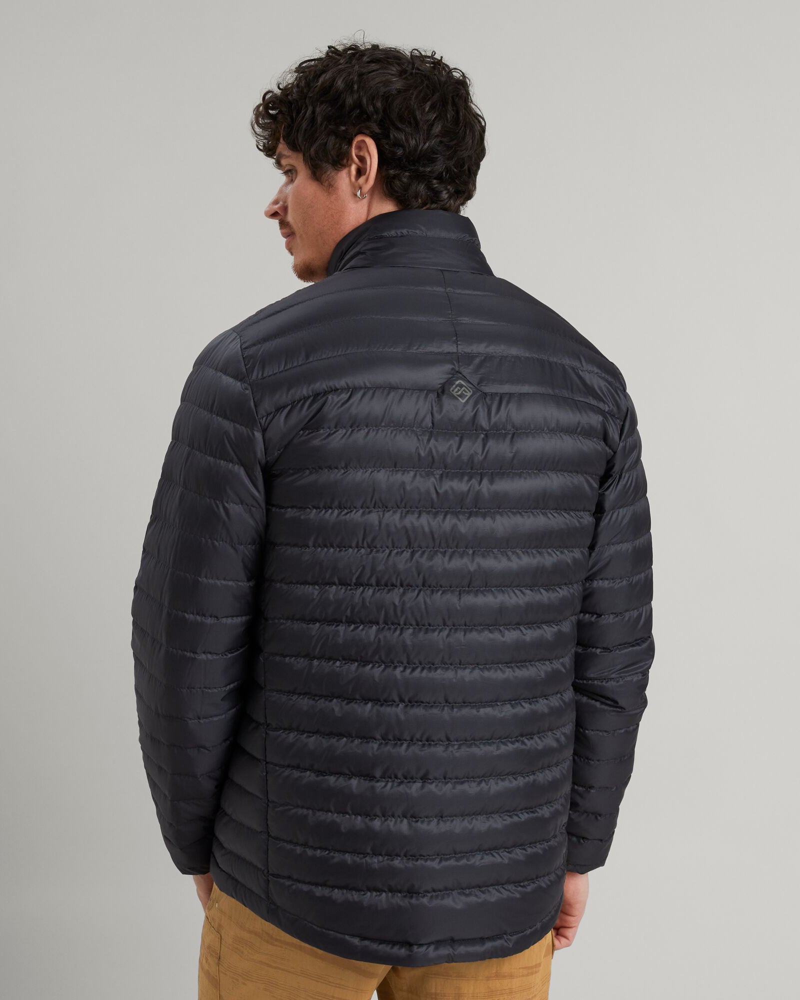 Men's Heli R Down Jacket - Lightweight Warm Winter Coat, Waterproof & Windproof, Black Stingray Color - Perfect for Skiing, Hiking & Outdoor Adventures
