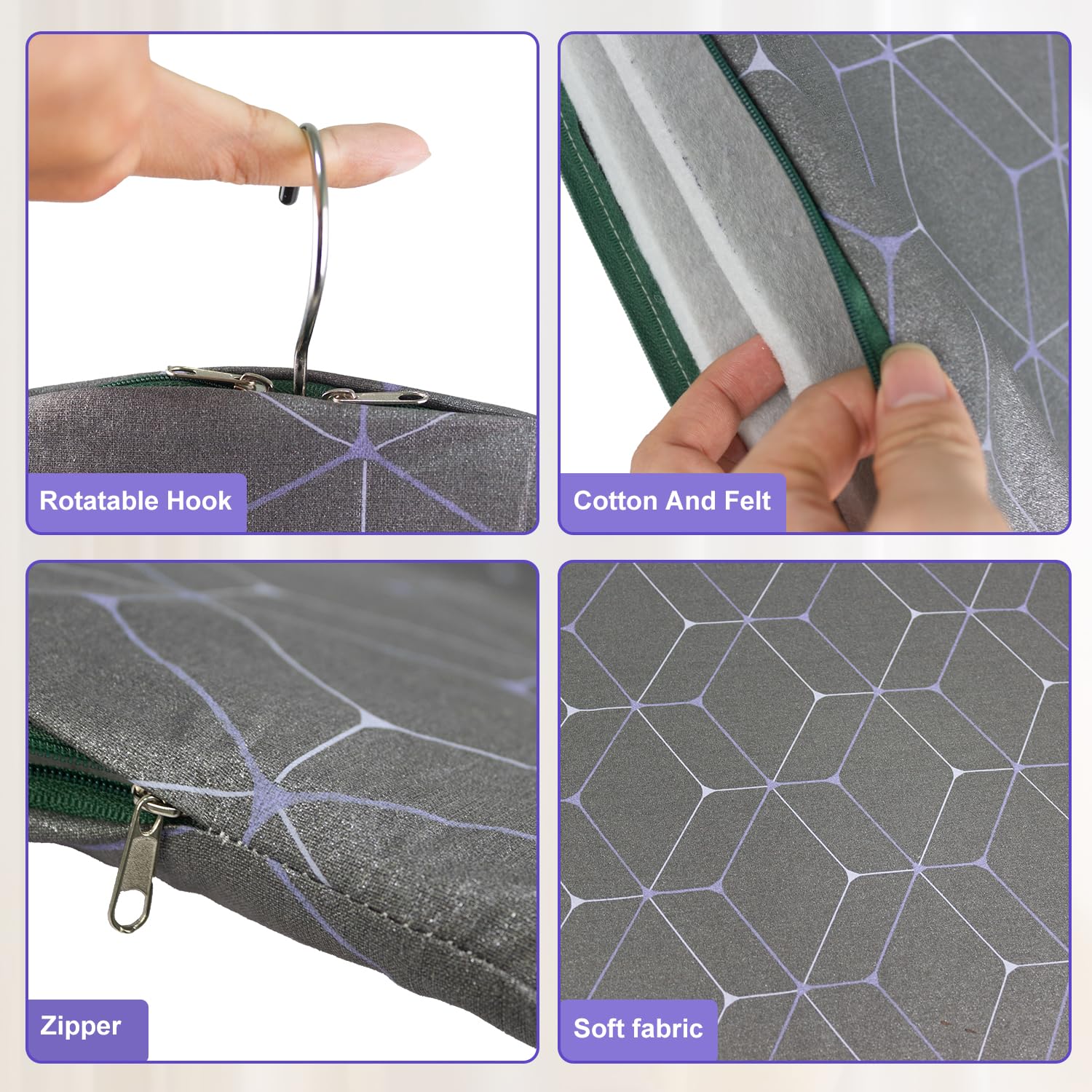 Portable Steamer Board for Clothes with Ironing Gloves - Foldable Hanging Ironing Board & Steamer Pad for Wrinkle Removal - Perfect for Travel, Home Use, and Professional Garment Care