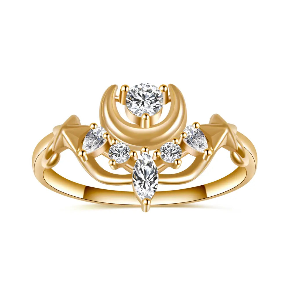 Luna Transformation Ring Gold - Elegant Stackable Ring for Women - Perfect for Everyday Wear, Gift Giving & Special Occasions