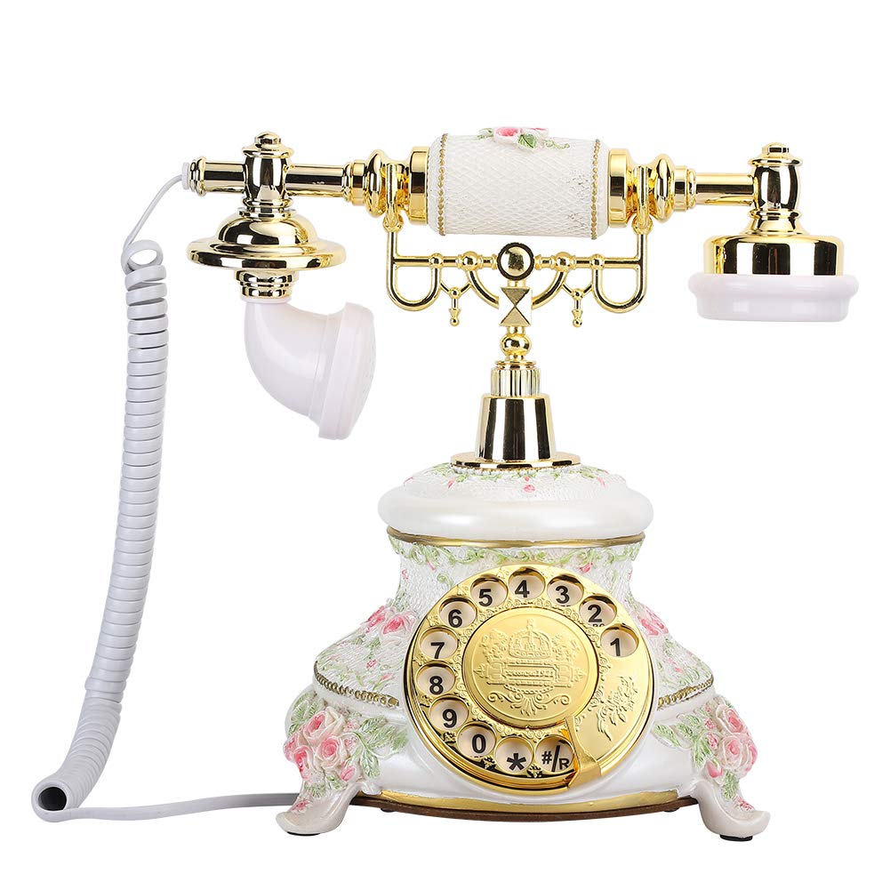 Vintage Rotary Dial Antique Telephone - Retro Country Style Landline Desk Phone for Home, Office & Star Hotel Decor | Classic Home Decor & Functional Desk Accessory