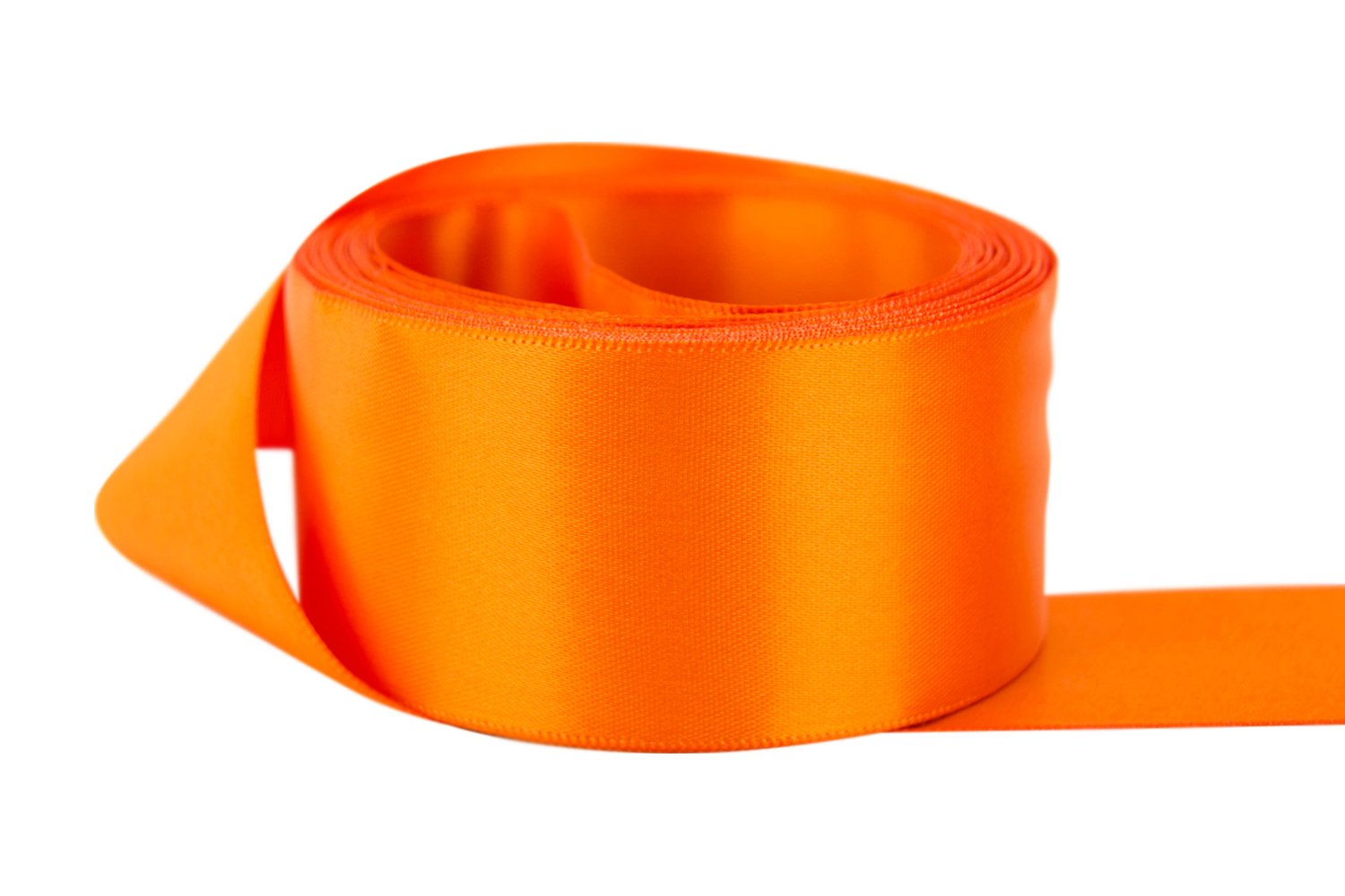 Double Faced Satin Ribbon 7/8 inch Orange - 100% Polyester Craft Ribbon by The Yard for Gift Wrapping, Hair Bows, DIY Wedding Decorations