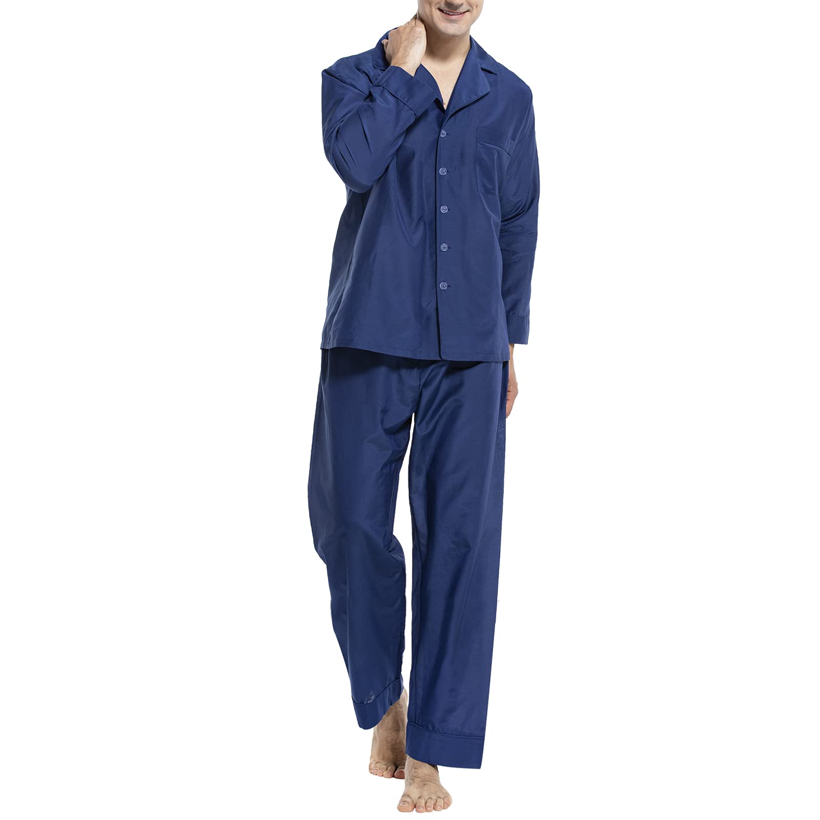 COLD POSH Men's Long Sleeve Pajama Set - 2PC Soft & Comfortable Sleepwear for Winter Nights, Lounging at Home, and Relaxing