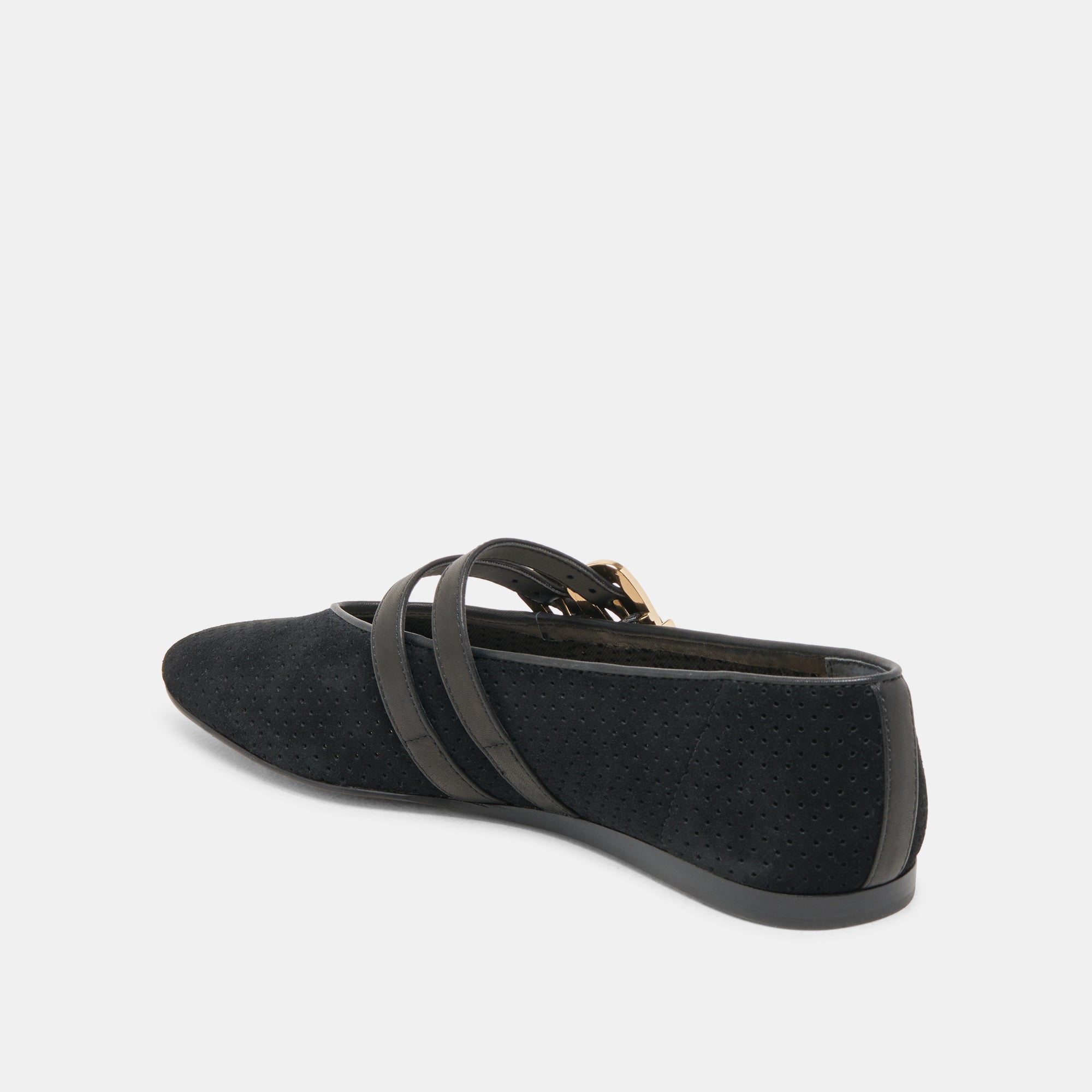 BAYLEE Women's Ballet Flats - Onyx Perforated Suede Loafers for Comfort & Style | Perfect for Work, Casual Outfits & Travel